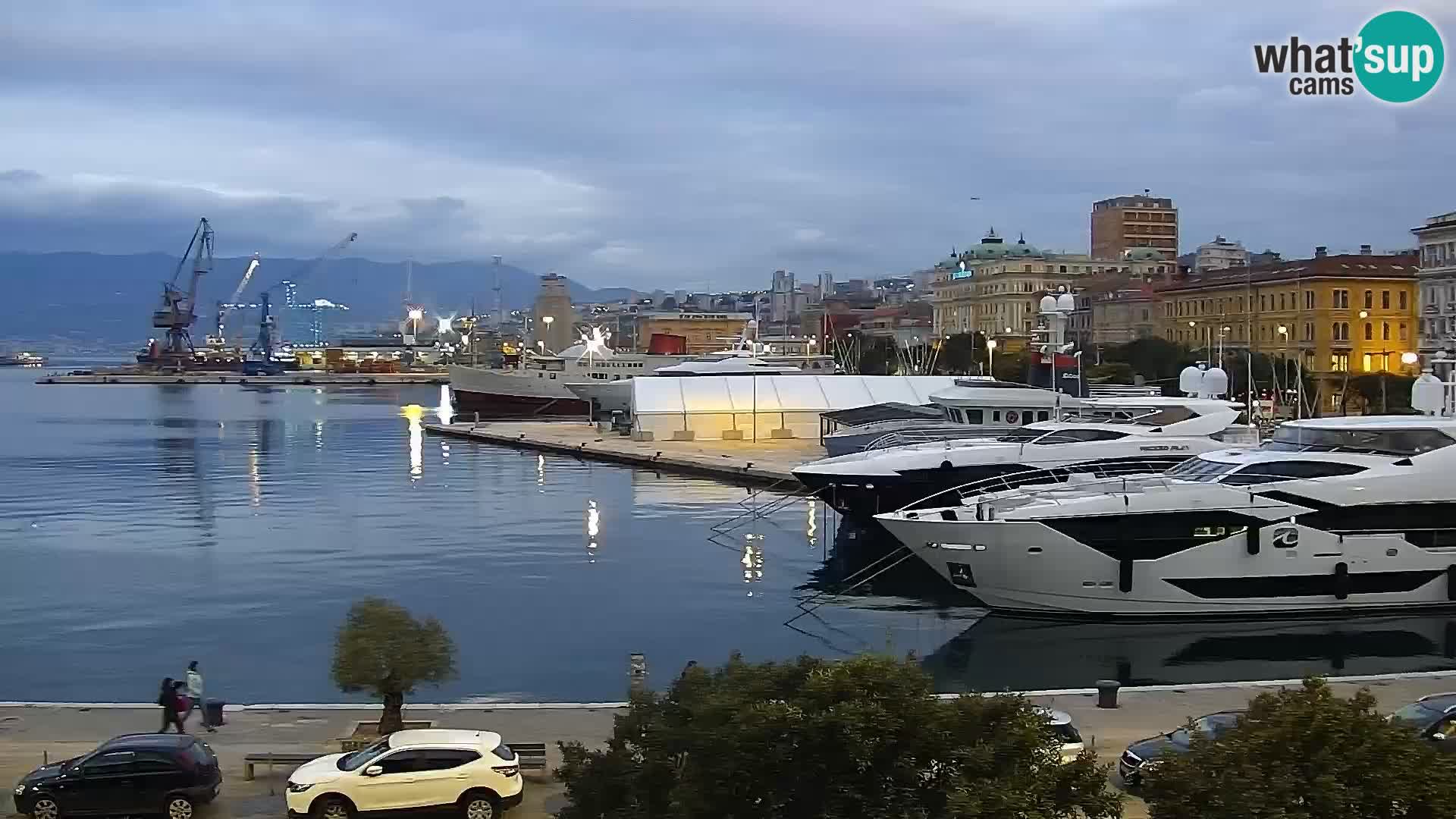 Die Riva und Marina in Rijeka – Live Webcam Kroatien