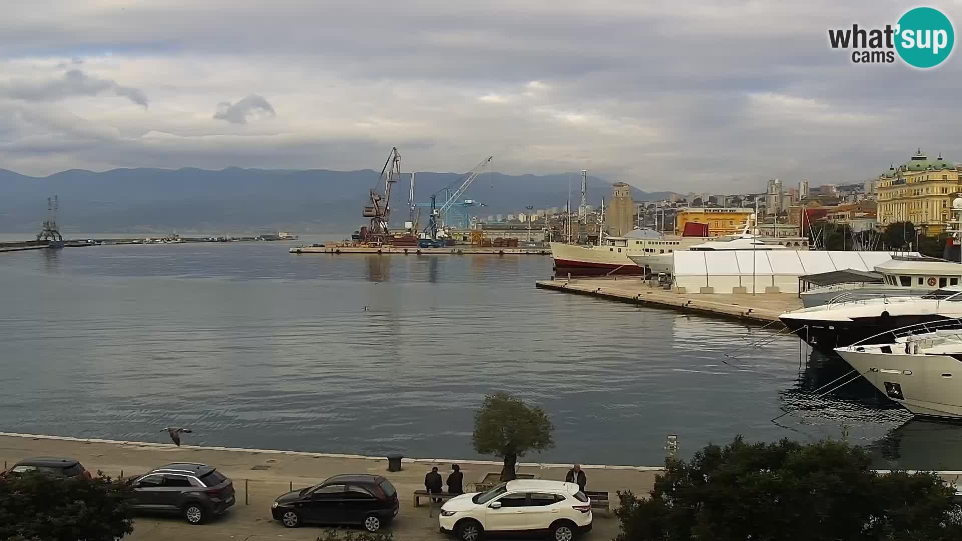 La Riva e la Marina a Rijeka (Fiume) – Live Webcam Croazia