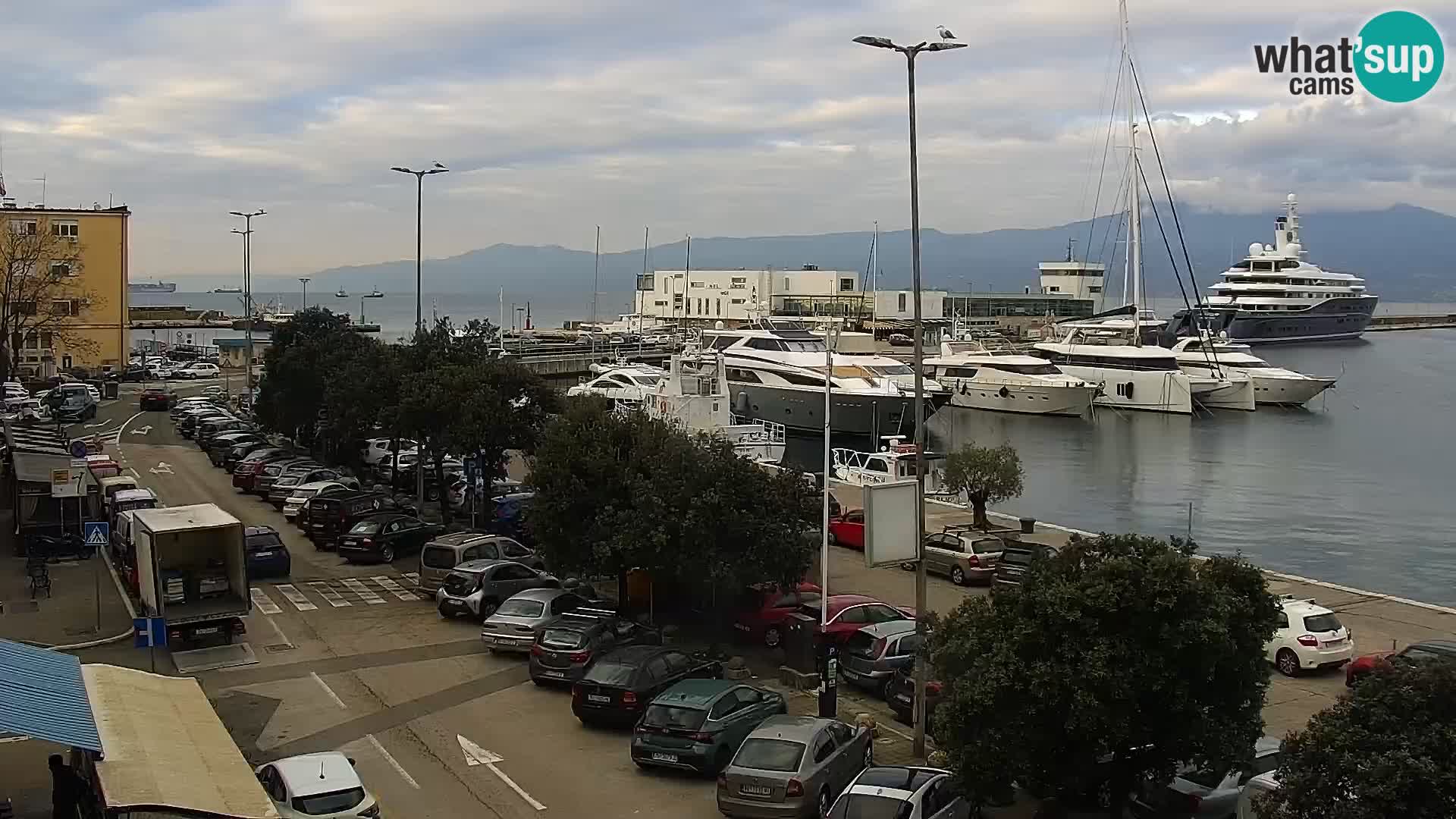 Die Riva und Marina in Rijeka – Live Webcam Kroatien