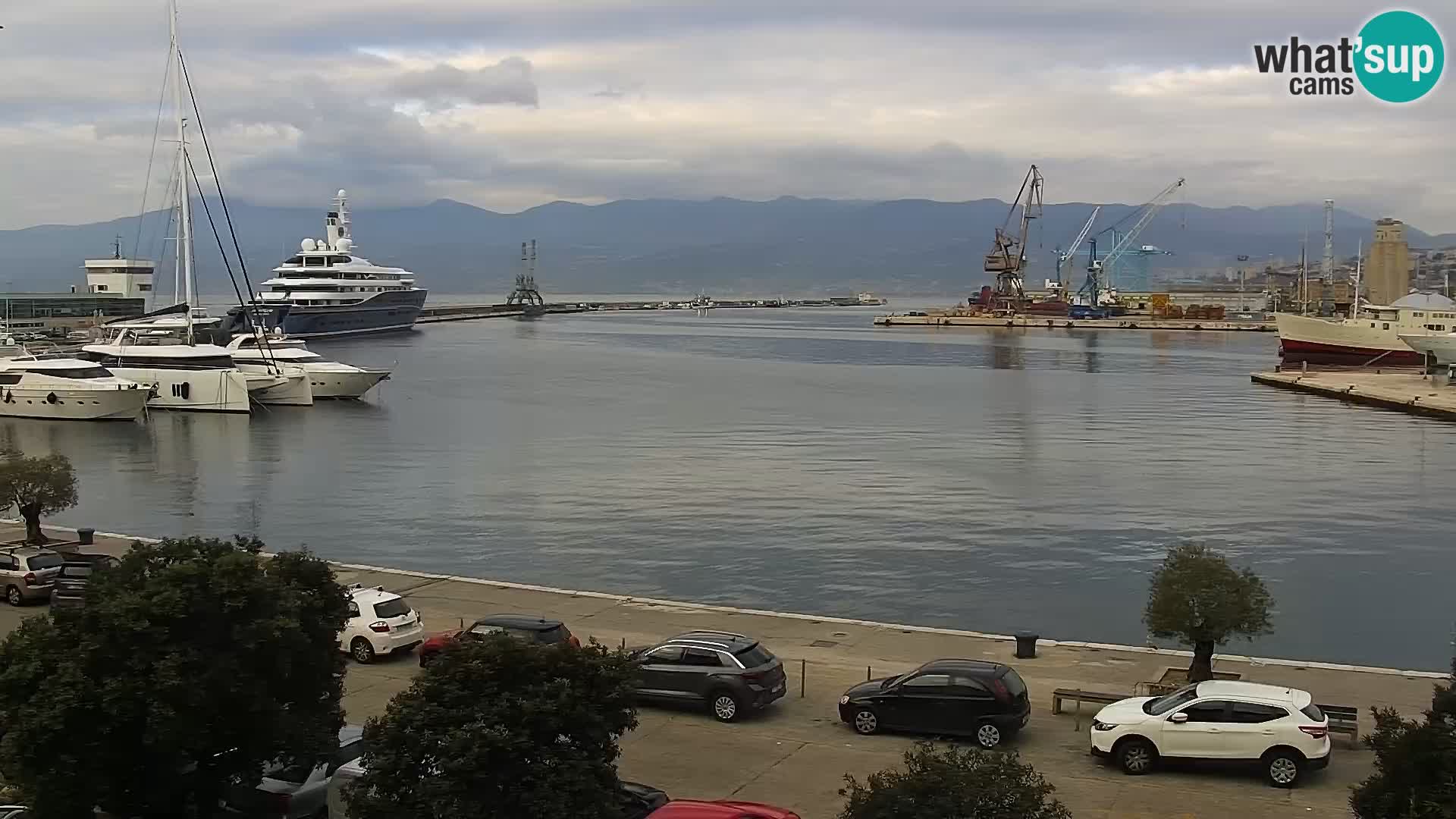 Die Riva und Marina in Rijeka – Live Webcam Kroatien