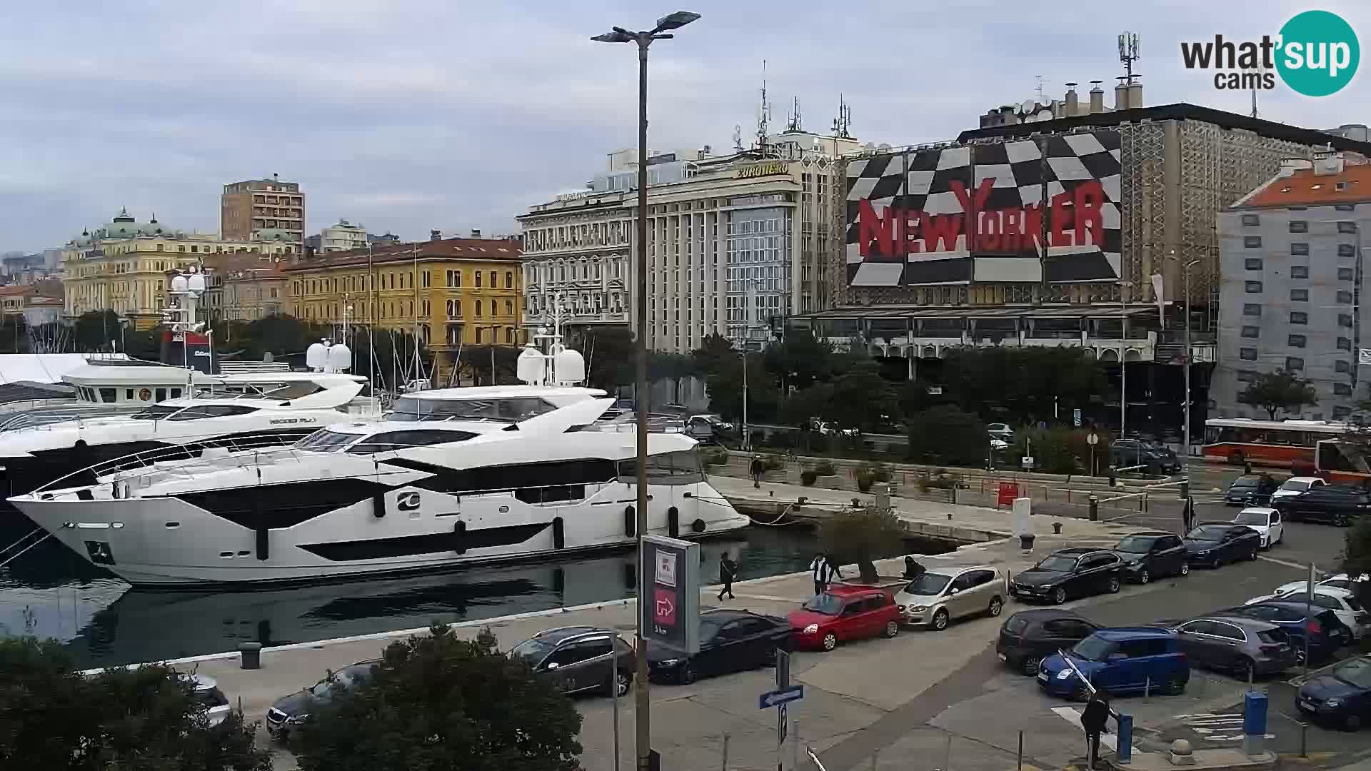 Die Riva und Marina in Rijeka – Live Webcam Kroatien