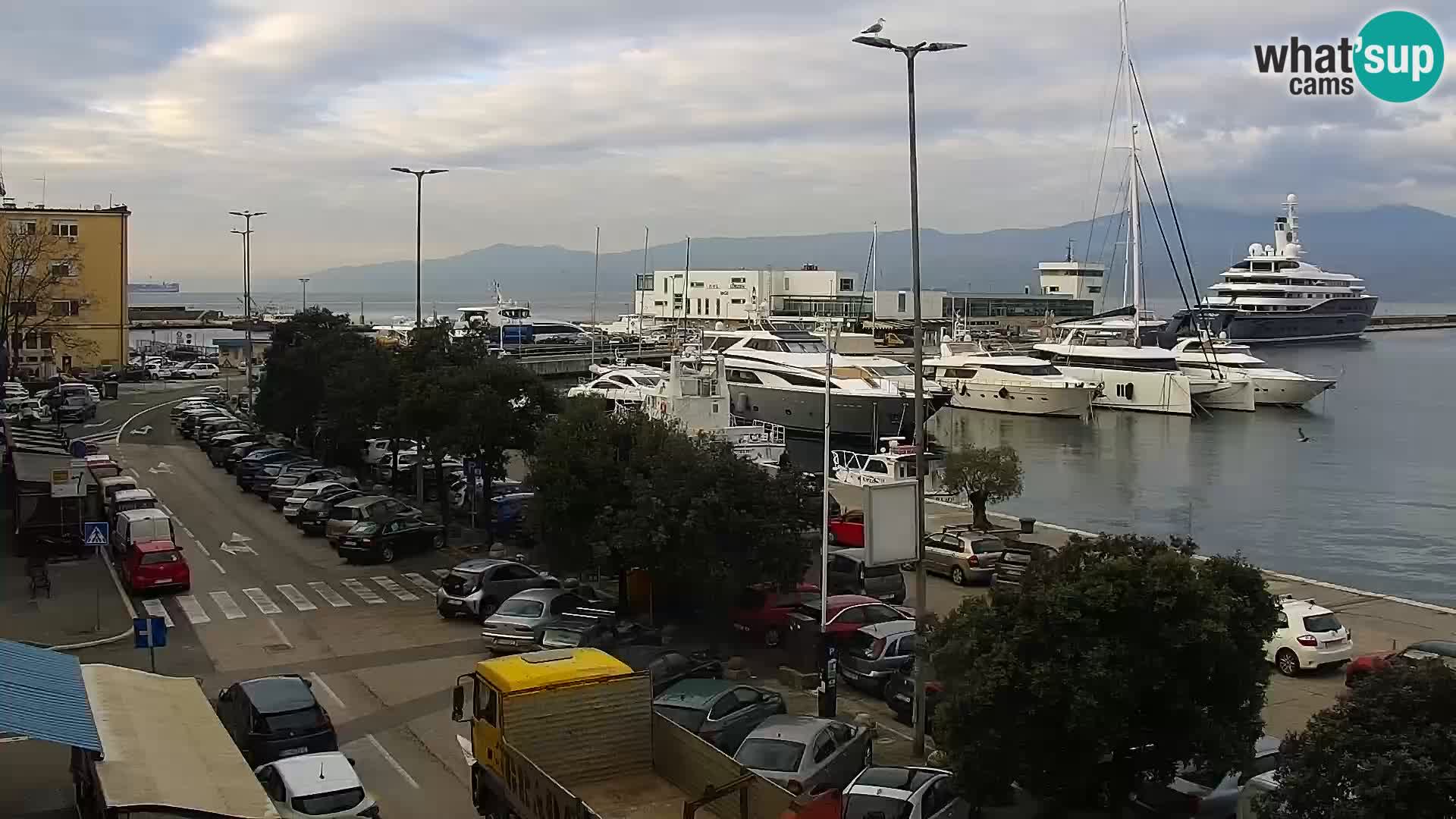 Die Riva und Marina in Rijeka – Live Webcam Kroatien