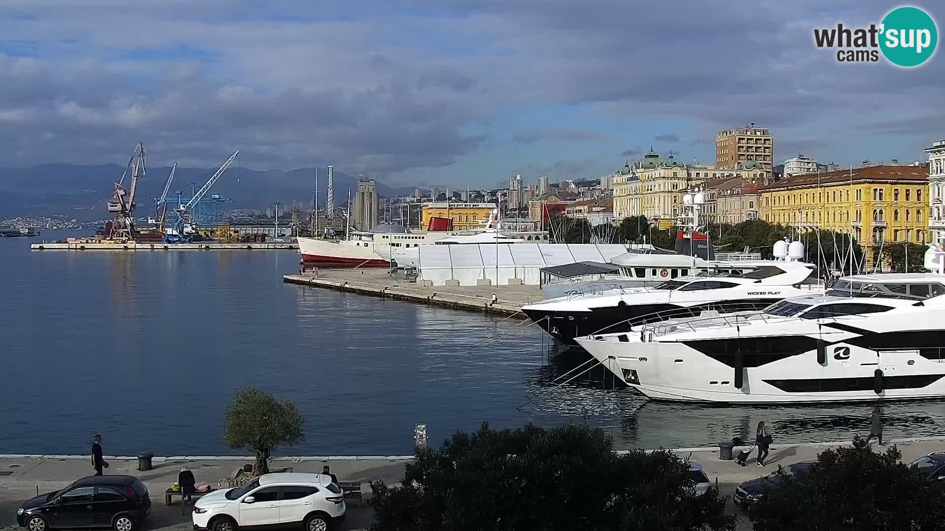 La Riva y Marina en Rijeka – Webcam en vivo Croacia