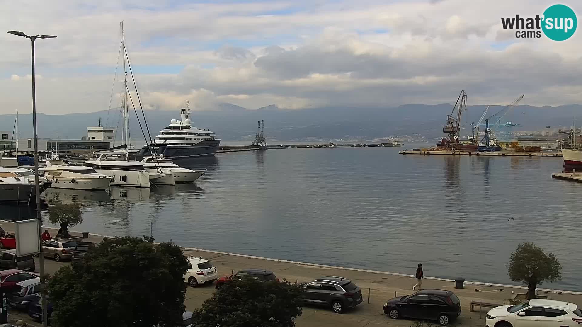 Die Riva und Marina in Rijeka – Live Webcam Kroatien