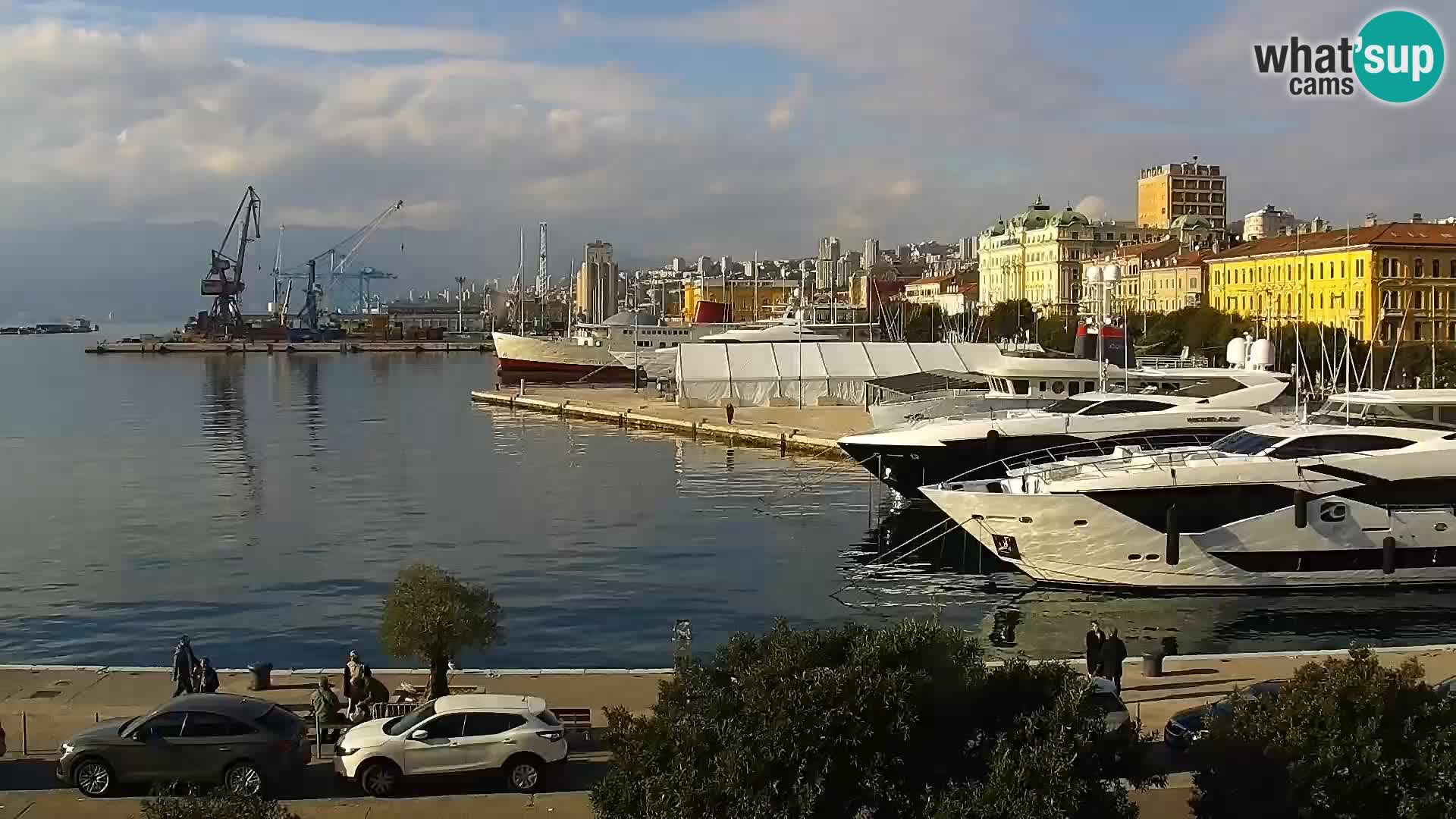 La Riva e la Marina a Rijeka (Fiume) – Live Webcam Croazia