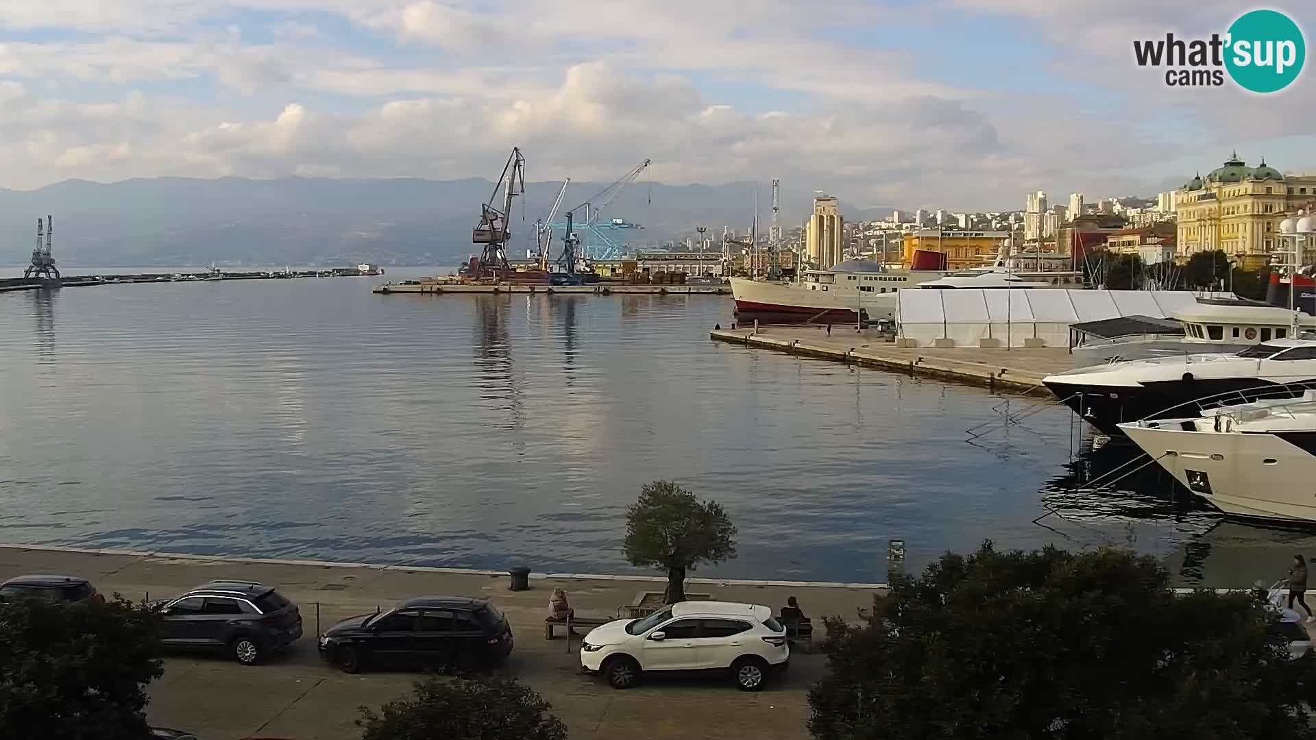 La Riva y Marina en Rijeka – Webcam en vivo Croacia