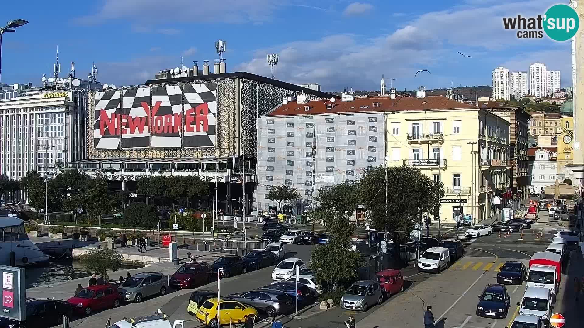 La Riva y Marina en Rijeka – Webcam en vivo Croacia