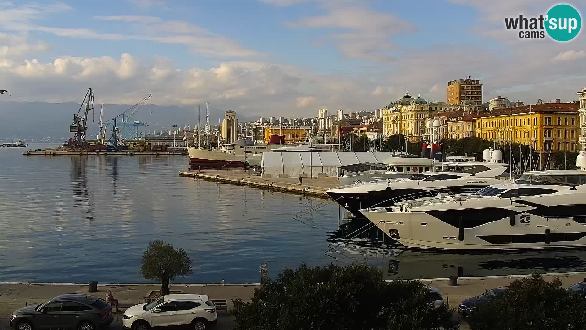 Die Riva und Marina in Rijeka – Live Webcam Kroatien