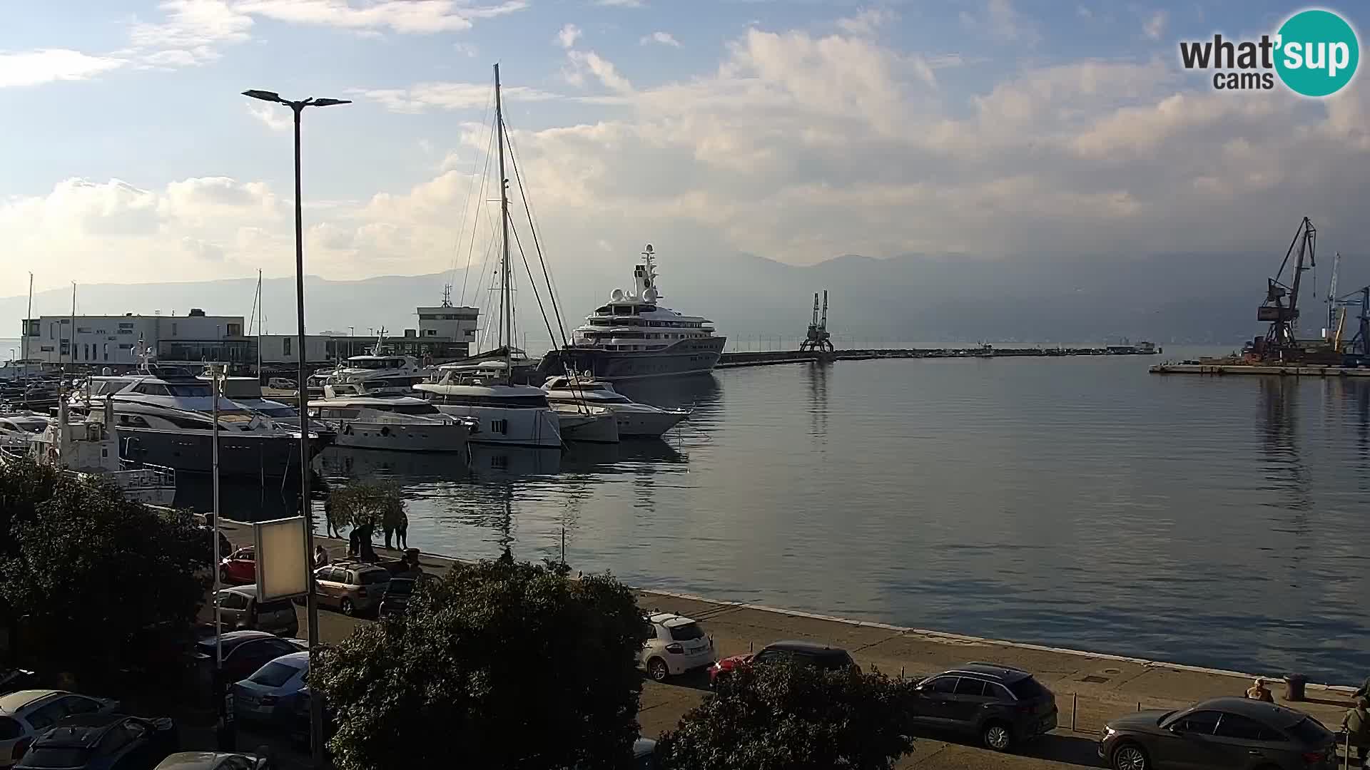 Die Riva und Marina in Rijeka – Live Webcam Kroatien