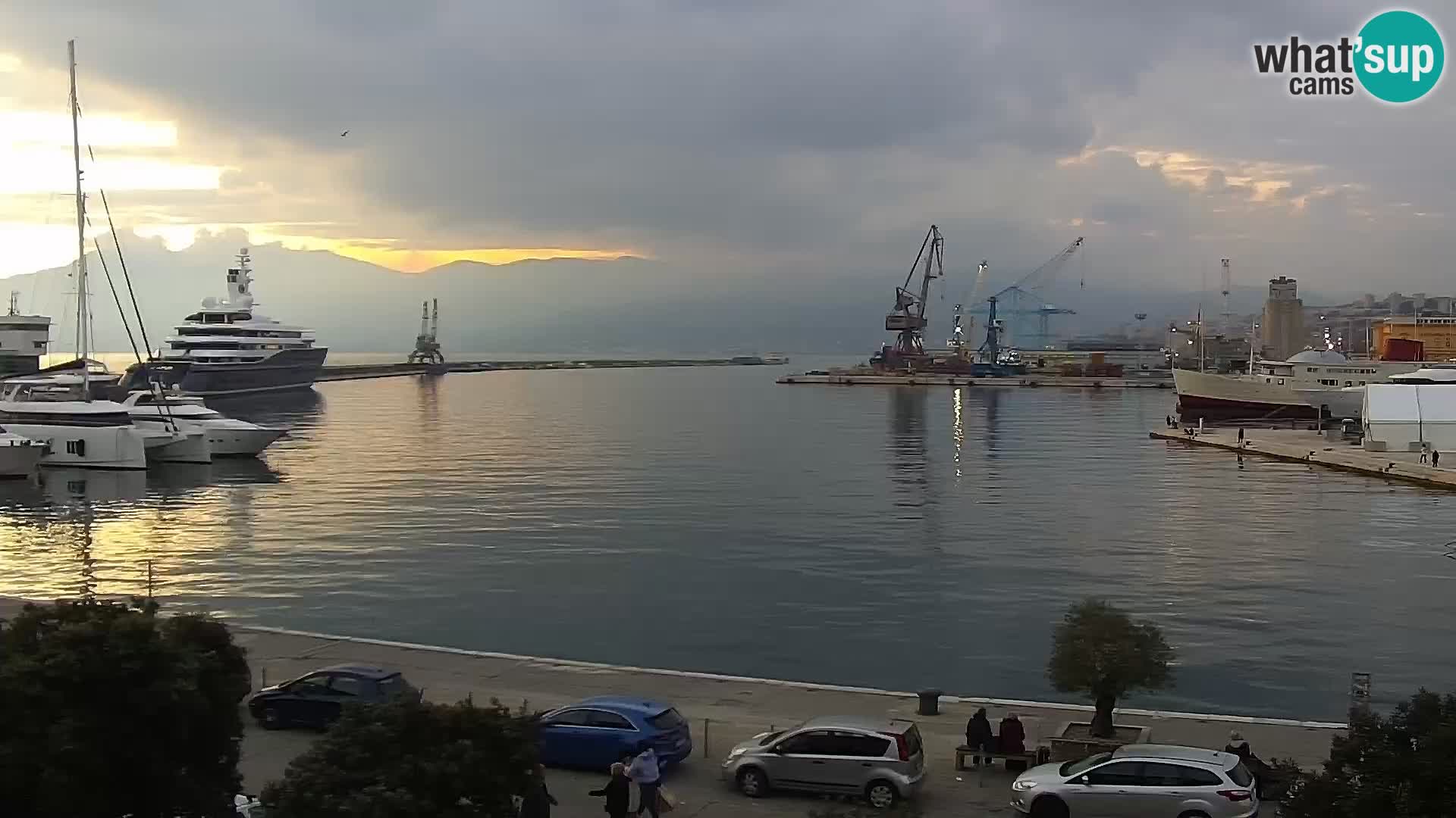 La Riva e la Marina a Rijeka (Fiume) – Live Webcam Croazia