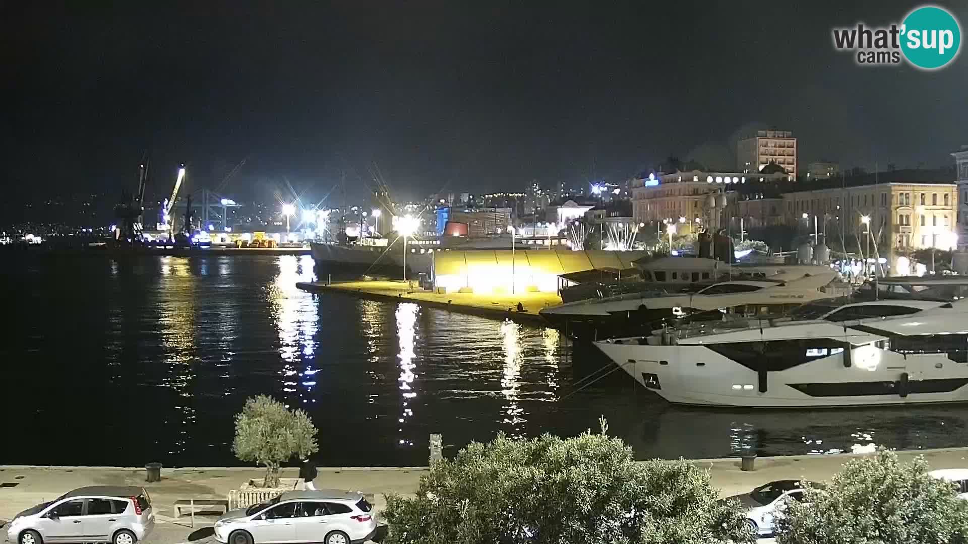 La Riva y Marina en Rijeka – Webcam en vivo Croacia