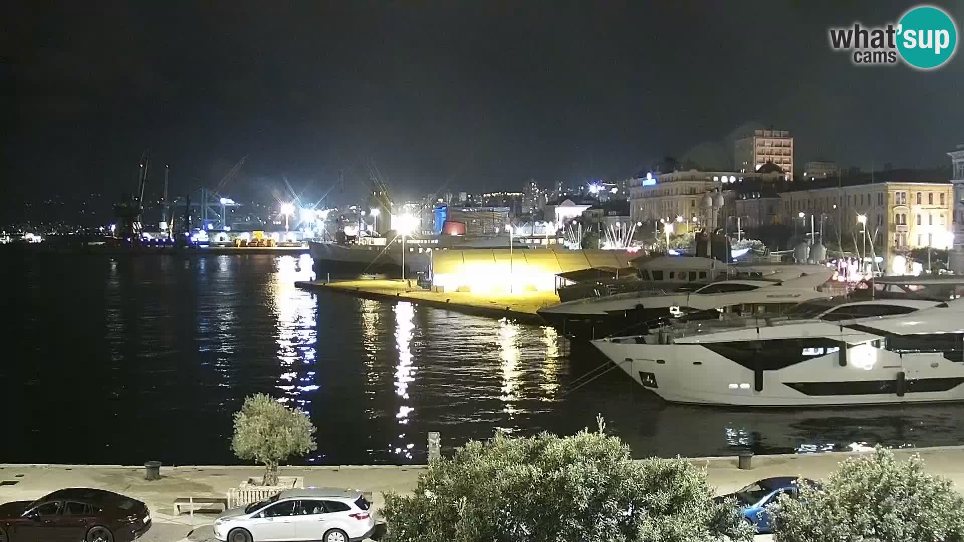 Die Riva und Marina in Rijeka – Live Webcam Kroatien