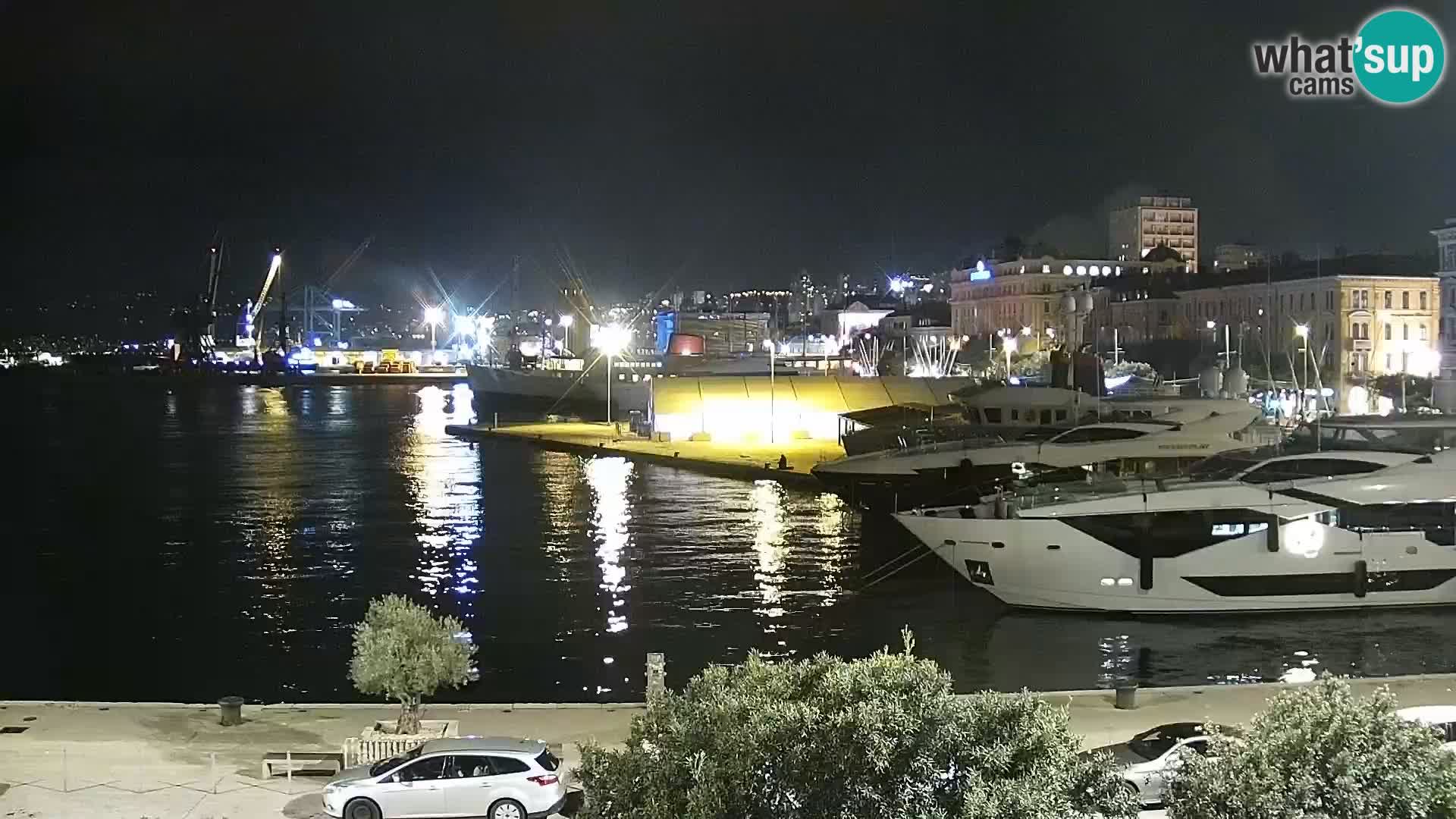 La Riva e la Marina a Rijeka (Fiume) – Live Webcam Croazia