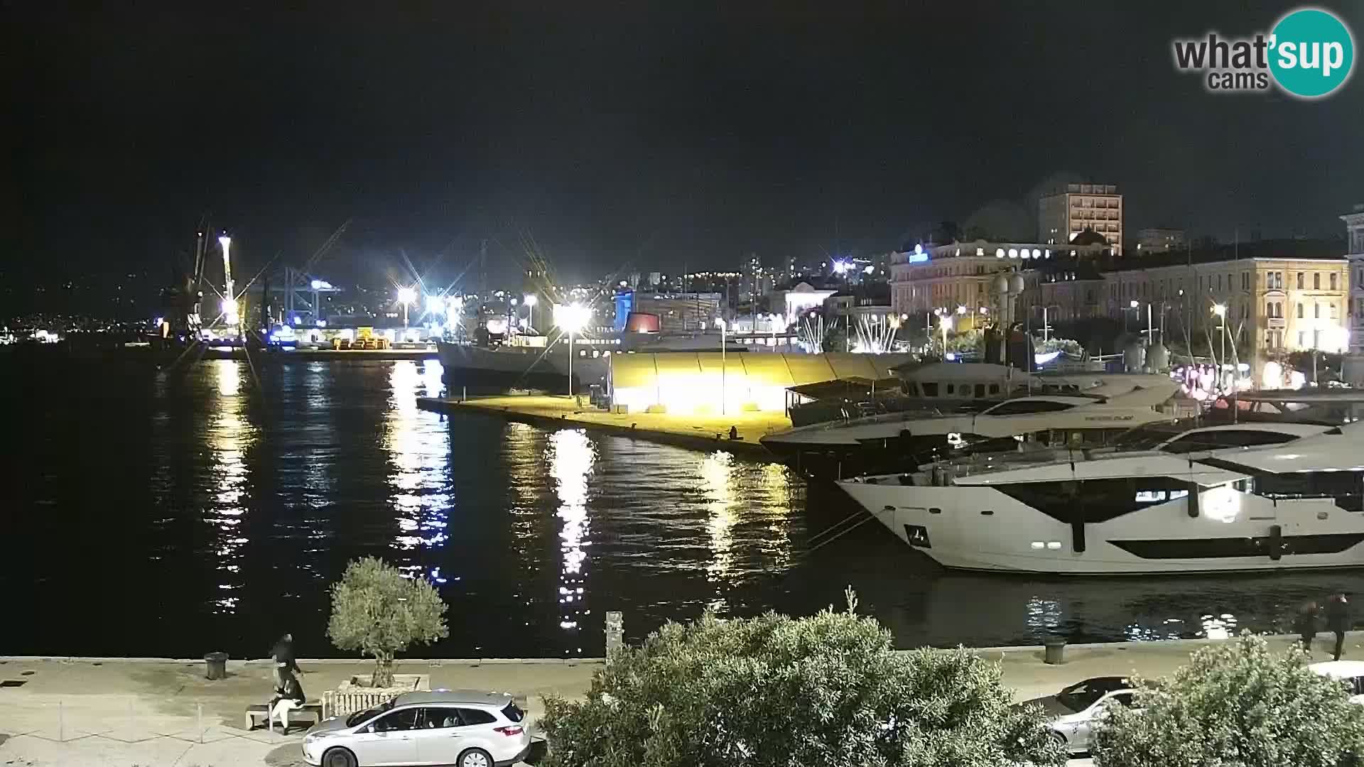 La Riva e la Marina a Rijeka (Fiume) – Live Webcam Croazia