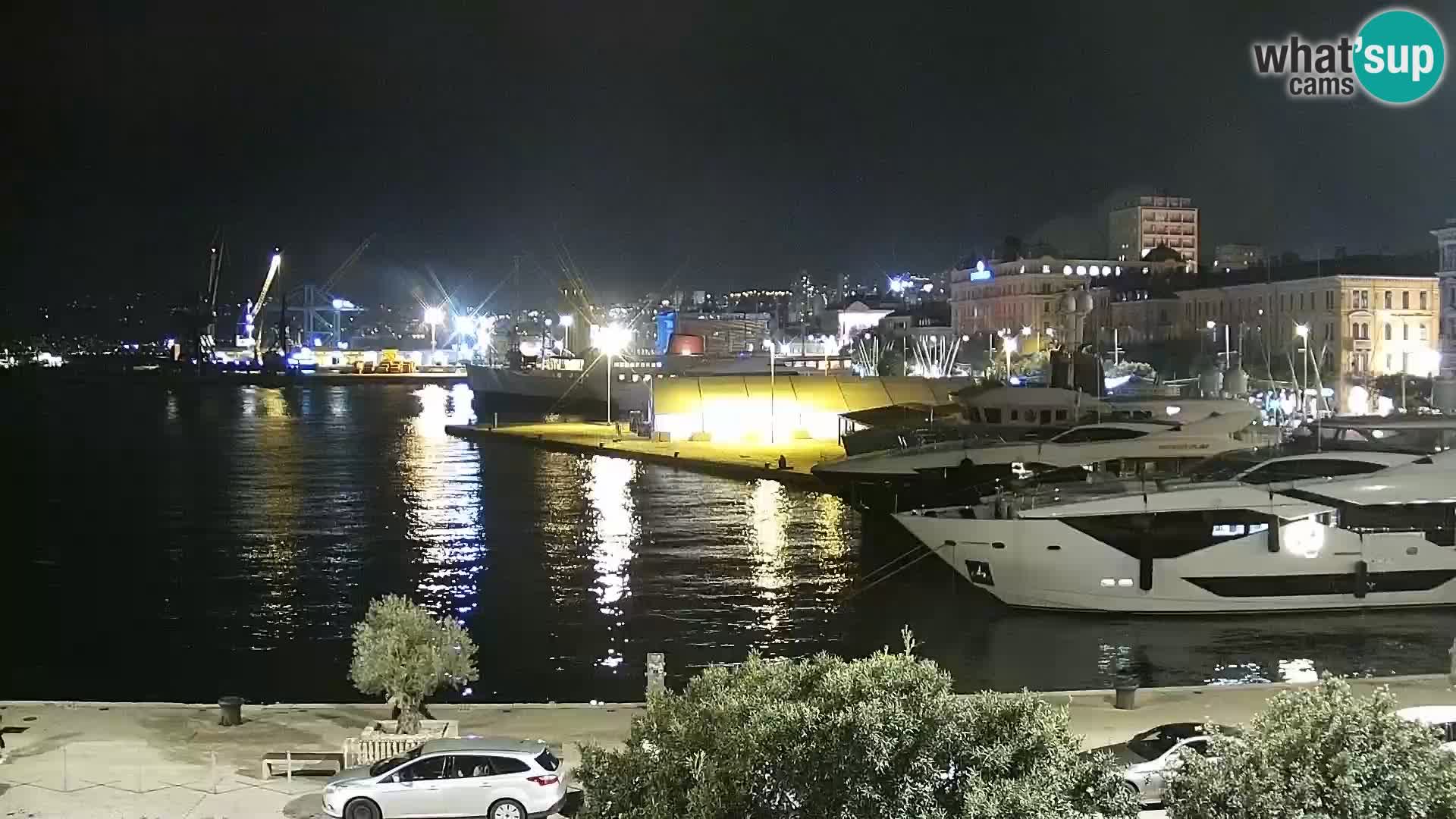 Die Riva und Marina in Rijeka – Live Webcam Kroatien