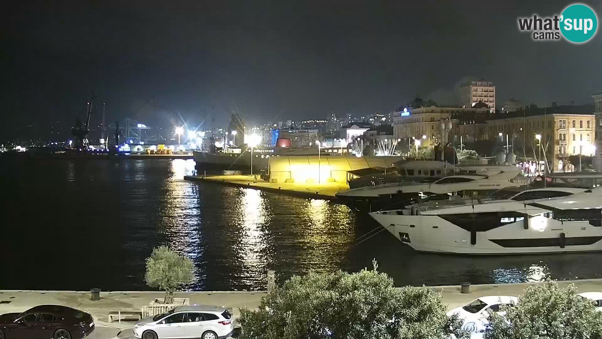 Die Riva und Marina in Rijeka – Live Webcam Kroatien