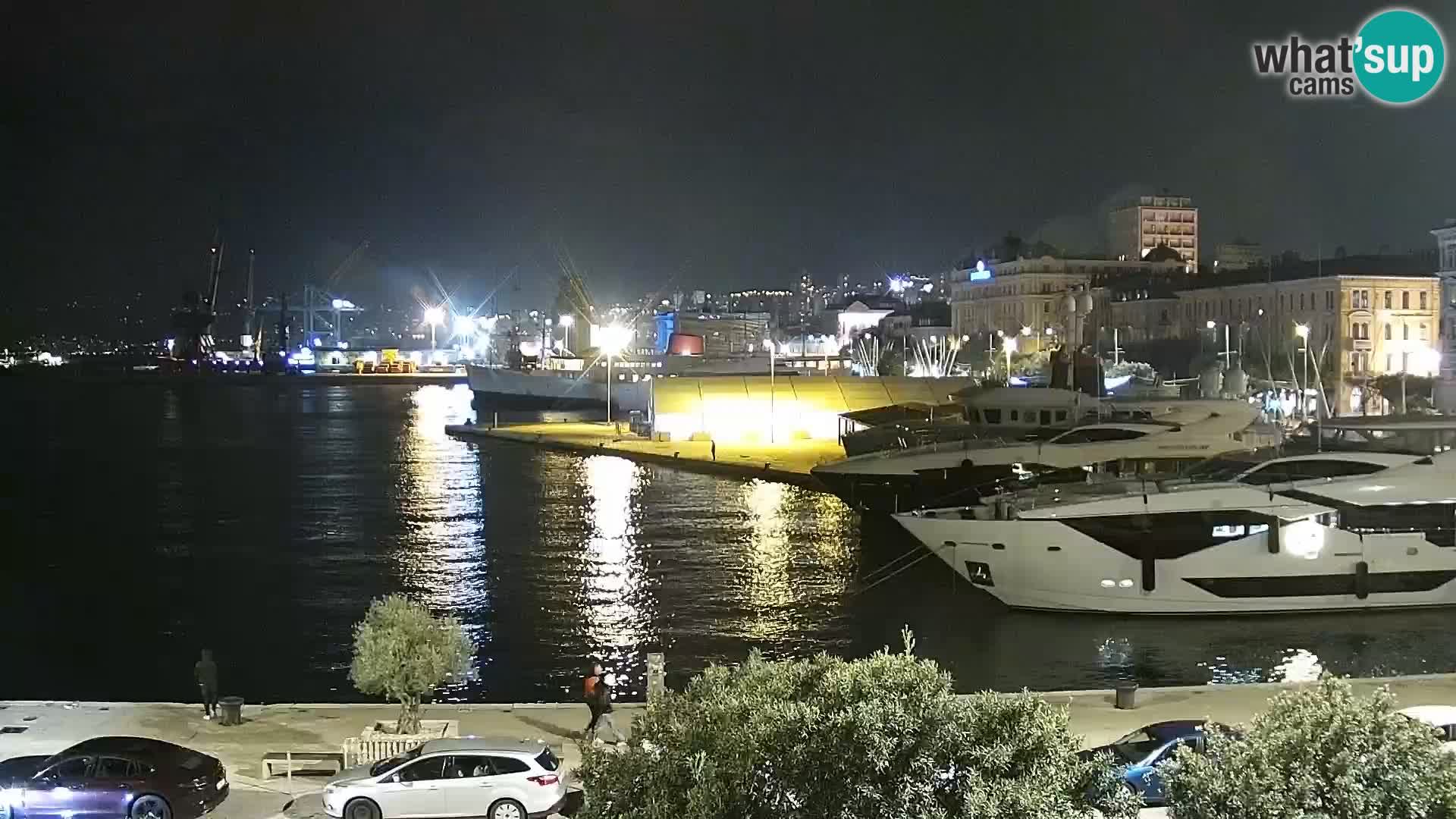 La Riva y Marina en Rijeka – Webcam en vivo Croacia