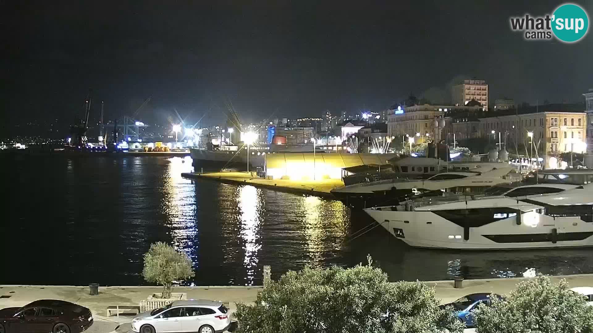 Die Riva und Marina in Rijeka – Live Webcam Kroatien