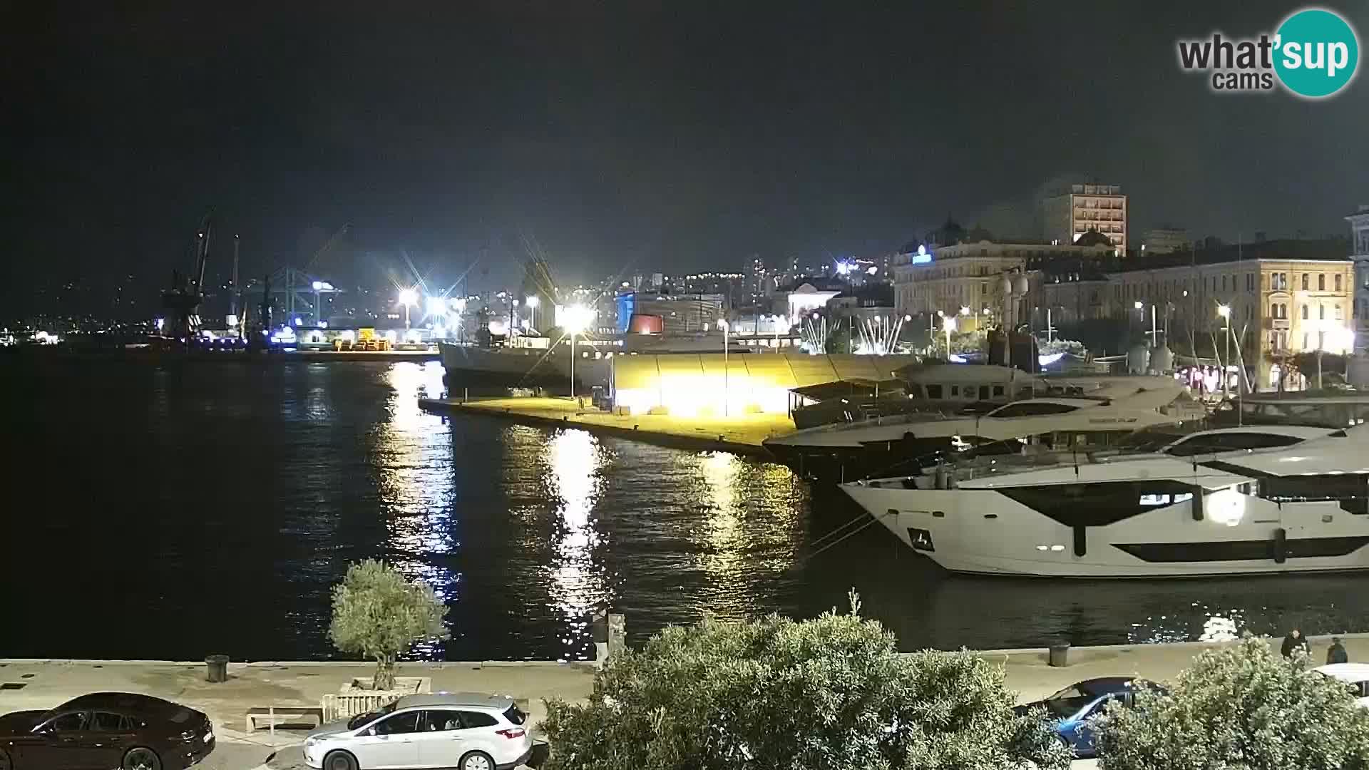 La Riva e la Marina a Rijeka (Fiume) – Live Webcam Croazia