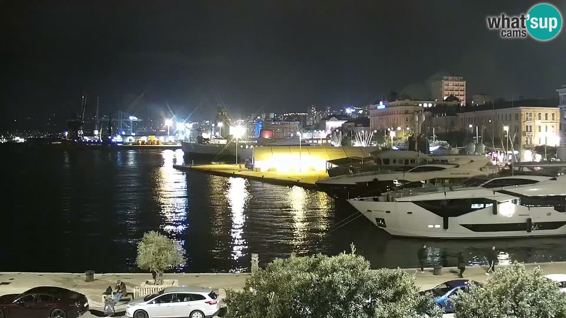 La Riva y Marina en Rijeka – Webcam en vivo Croacia