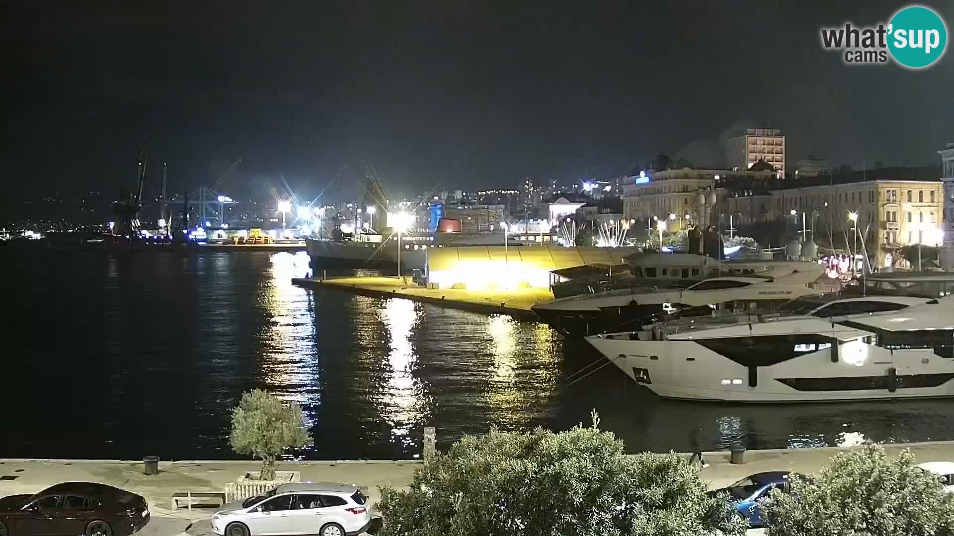 Die Riva und Marina in Rijeka – Live Webcam Kroatien