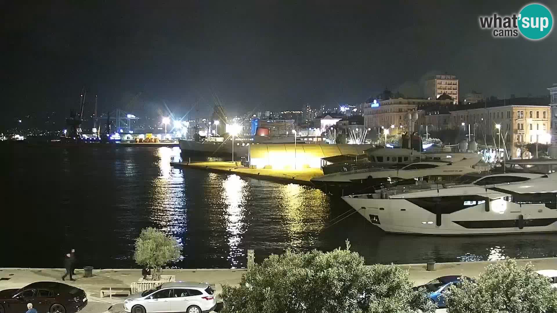 La Riva y Marina en Rijeka – Webcam en vivo Croacia