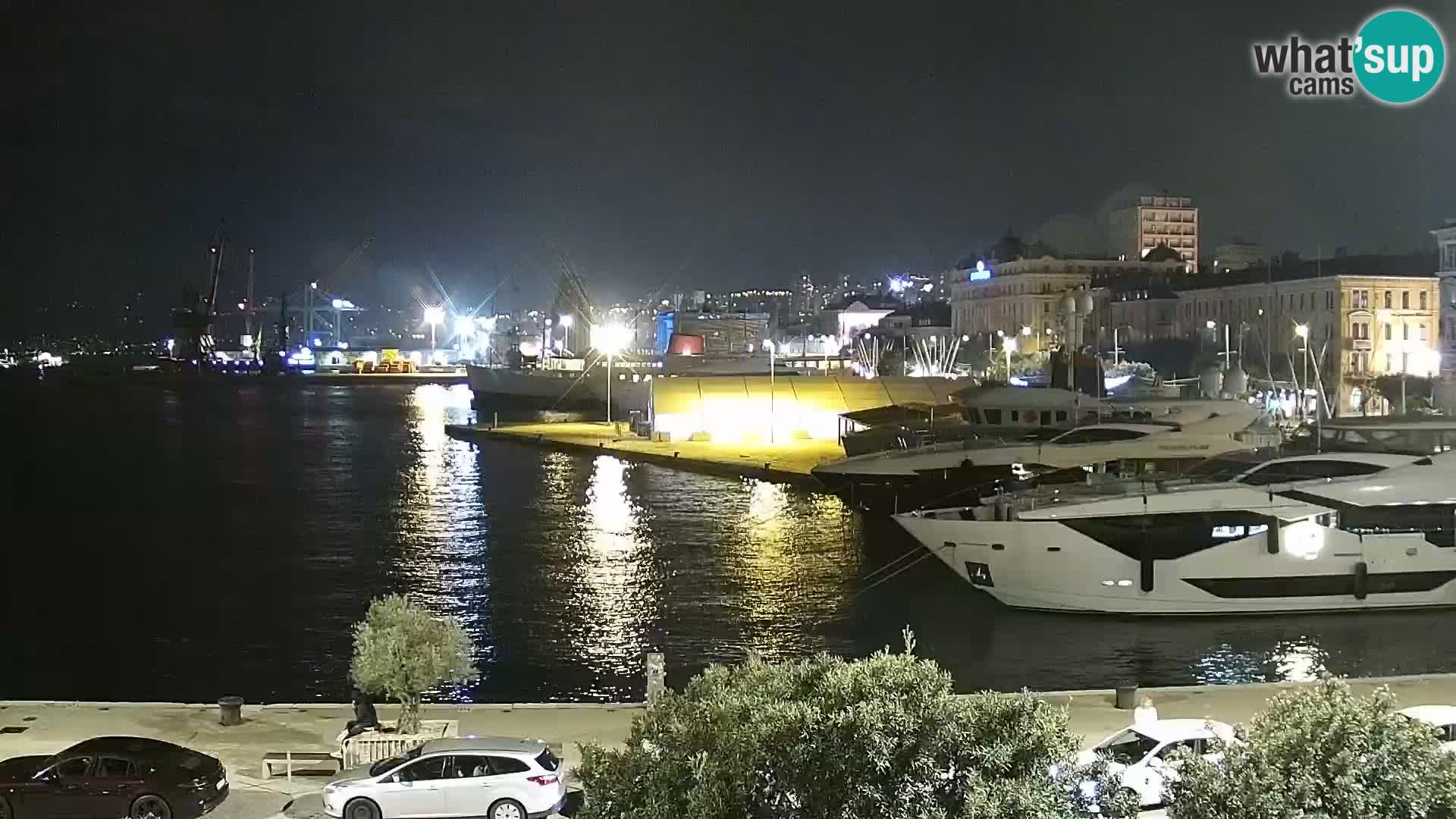 La Riva e la Marina a Rijeka (Fiume) – Live Webcam Croazia