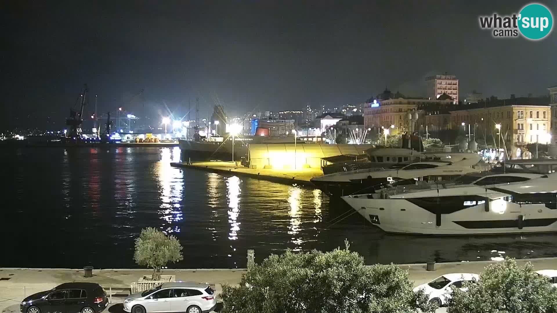 La Riva e la Marina a Rijeka (Fiume) – Live Webcam Croazia