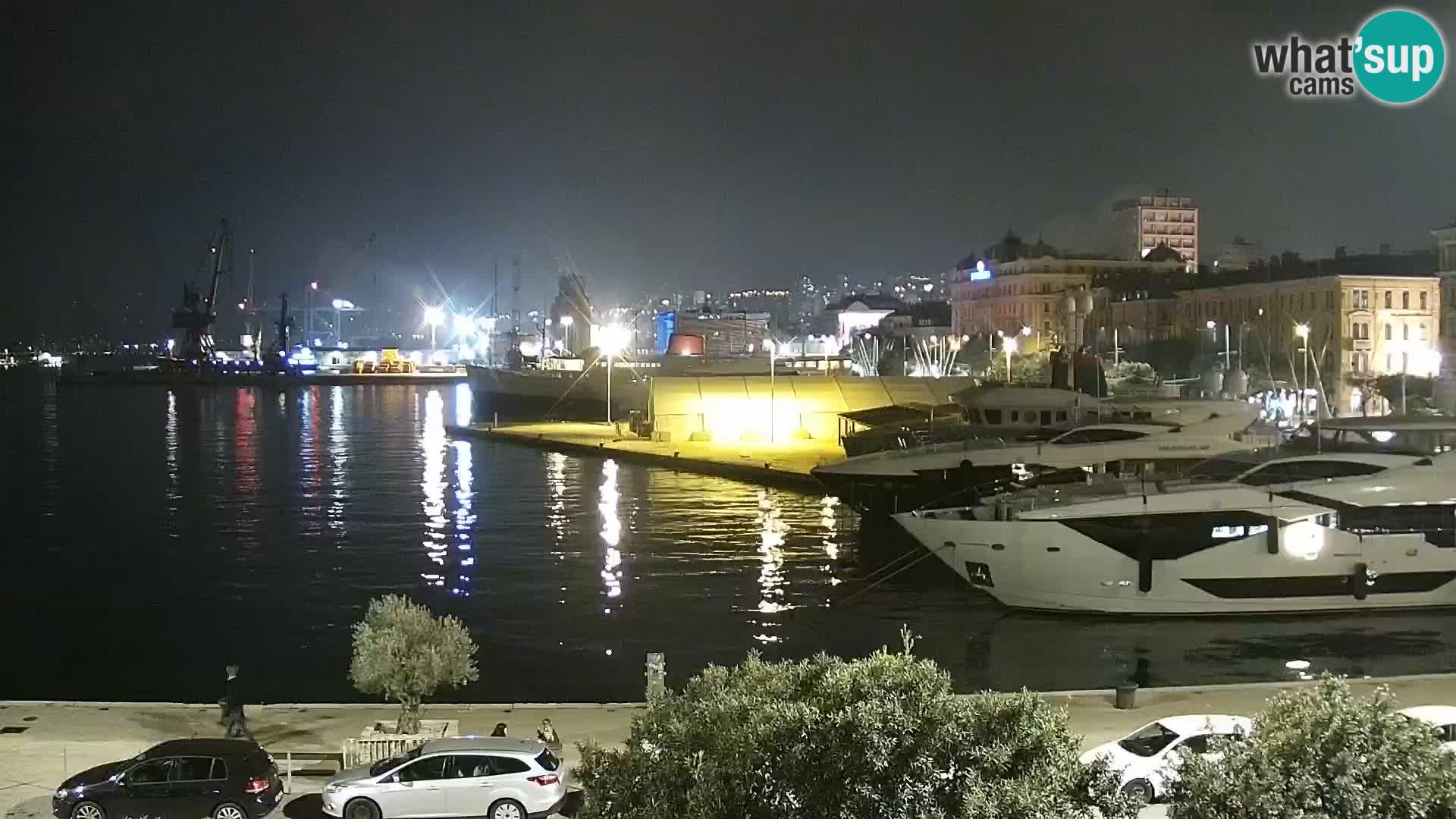 Die Riva und Marina in Rijeka – Live Webcam Kroatien