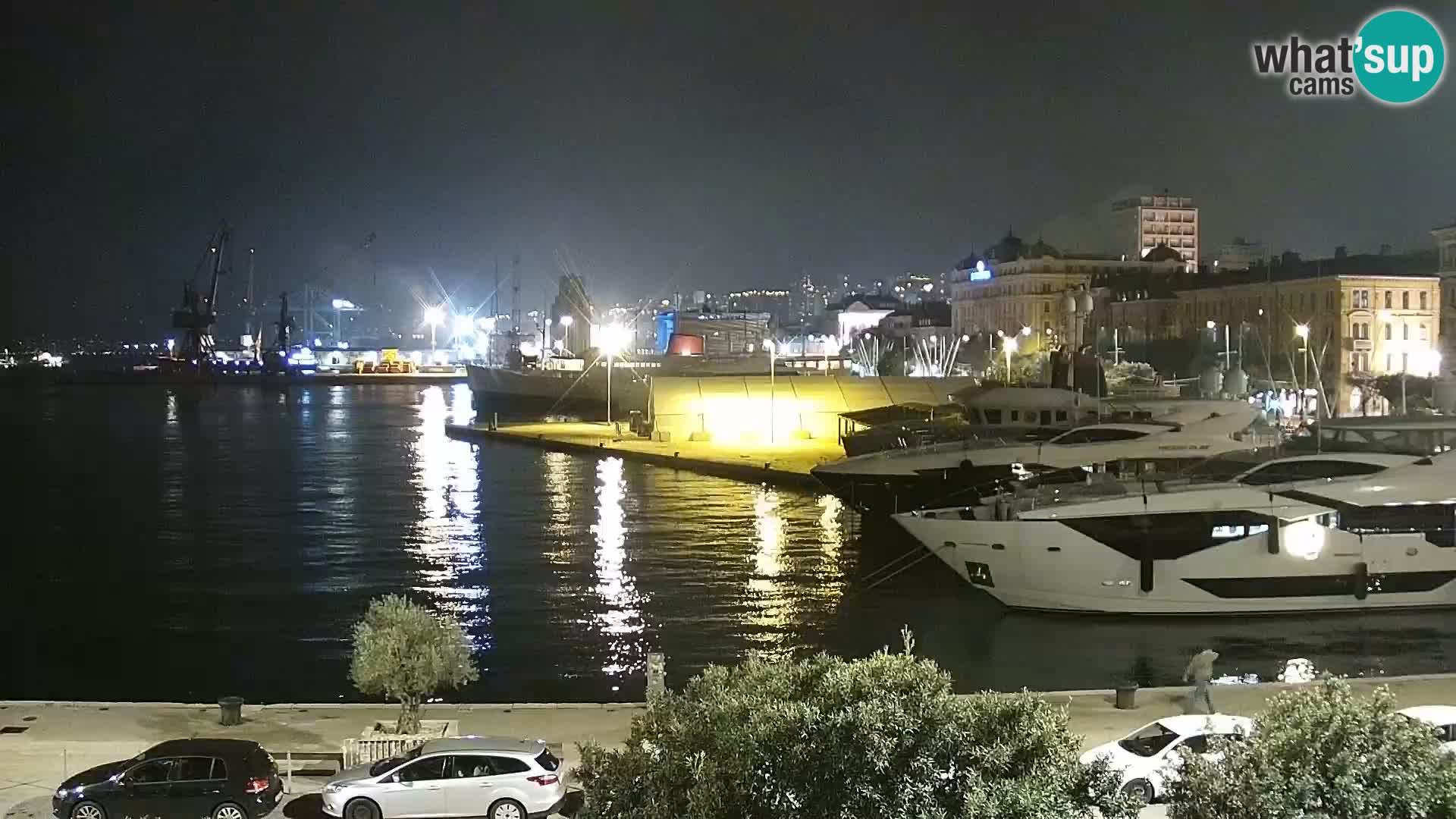 La Riva e la Marina a Rijeka (Fiume) – Live Webcam Croazia