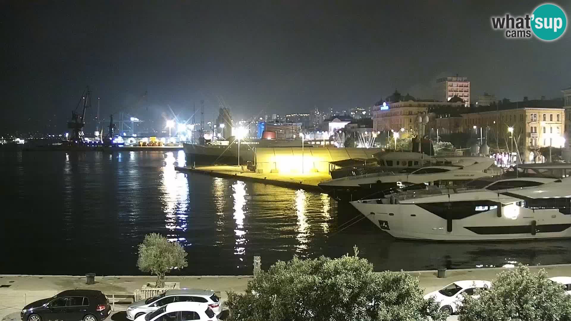 La Riva y Marina en Rijeka – Webcam en vivo Croacia