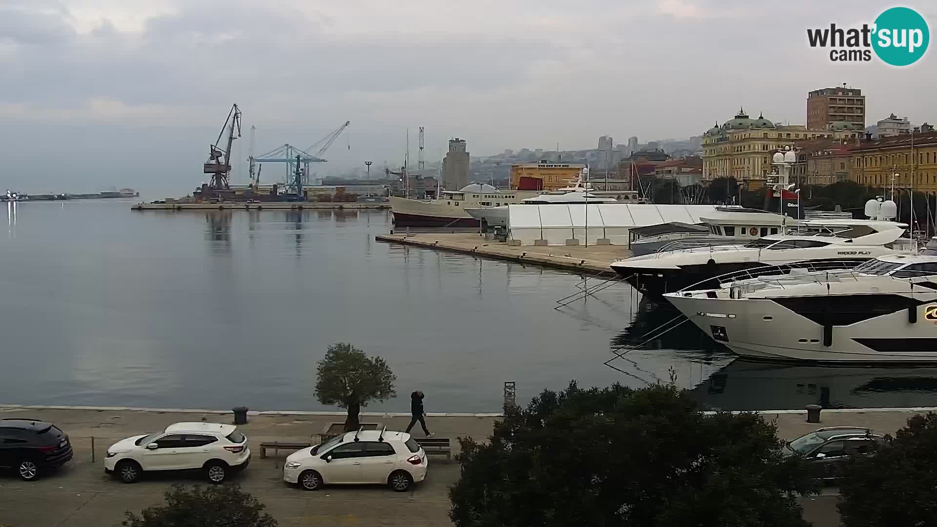 Die Riva und Marina in Rijeka – Live Webcam Kroatien