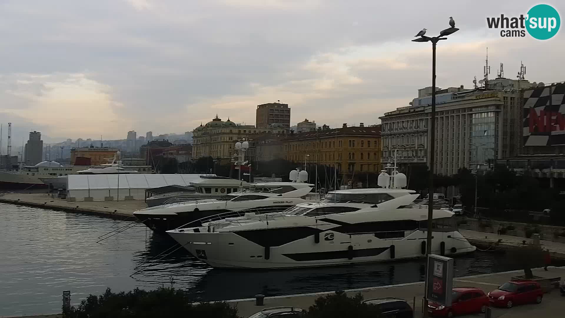 Riva in Marina v Reki – Spletna kamera v živo Hrvaška