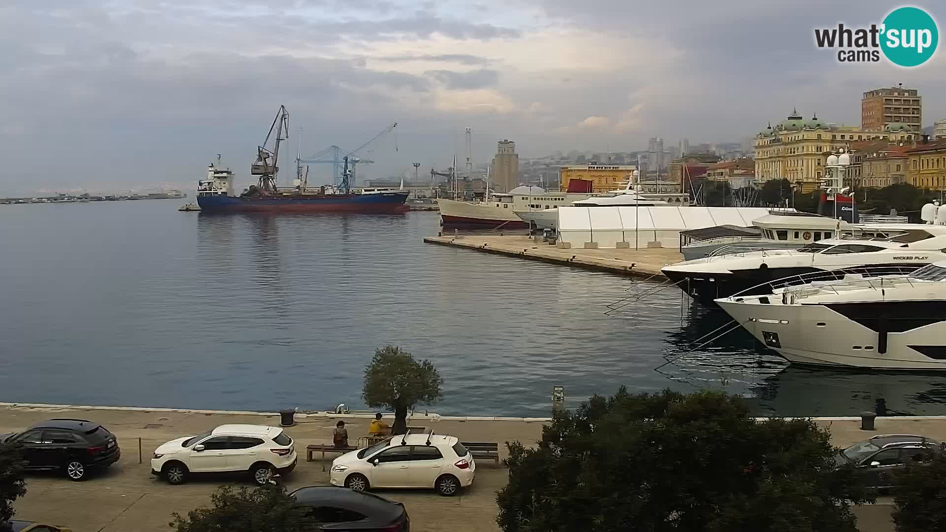 Die Riva und Marina in Rijeka – Live Webcam Kroatien