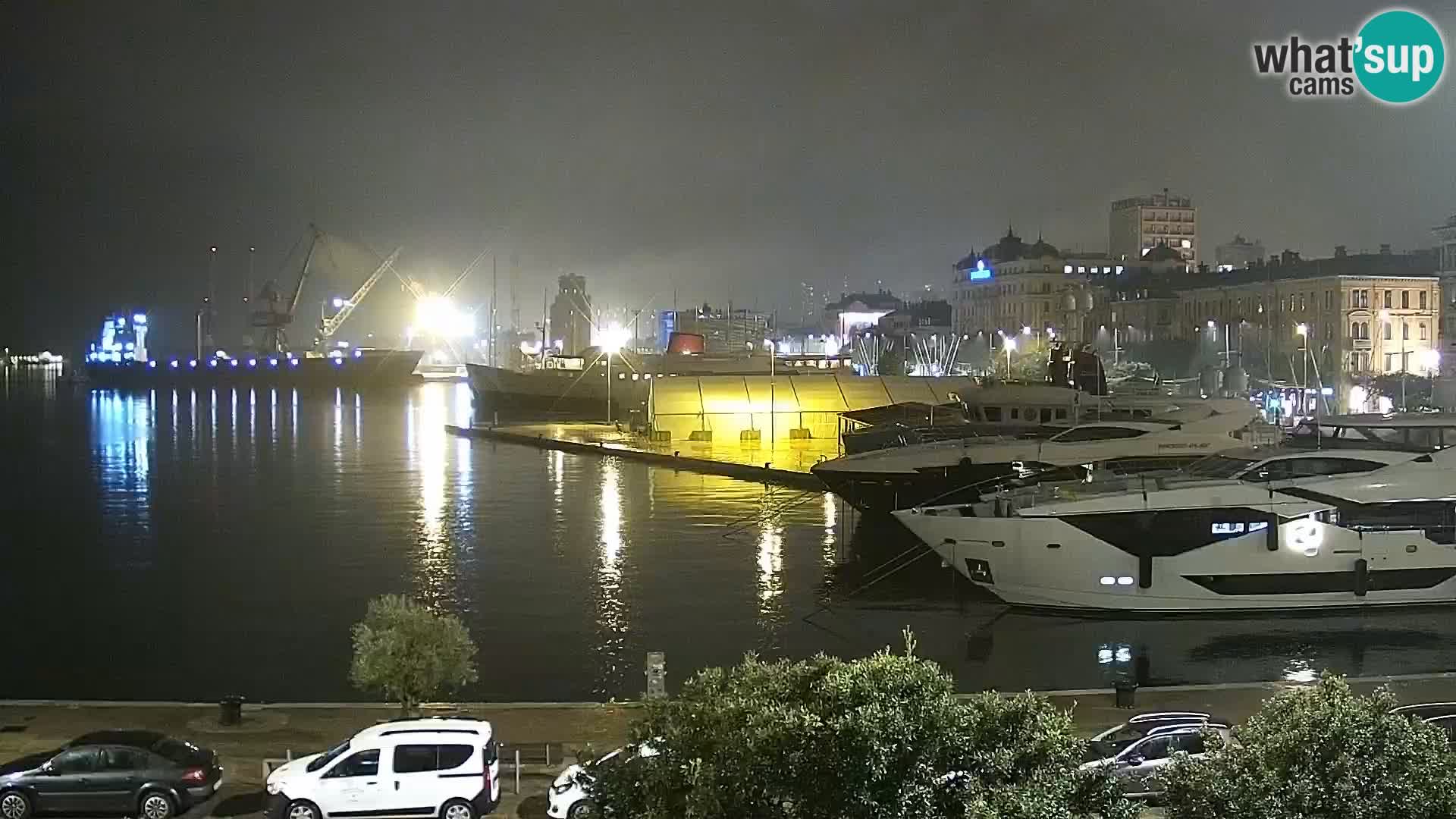 La Riva e la Marina a Rijeka (Fiume) – Live Webcam Croazia