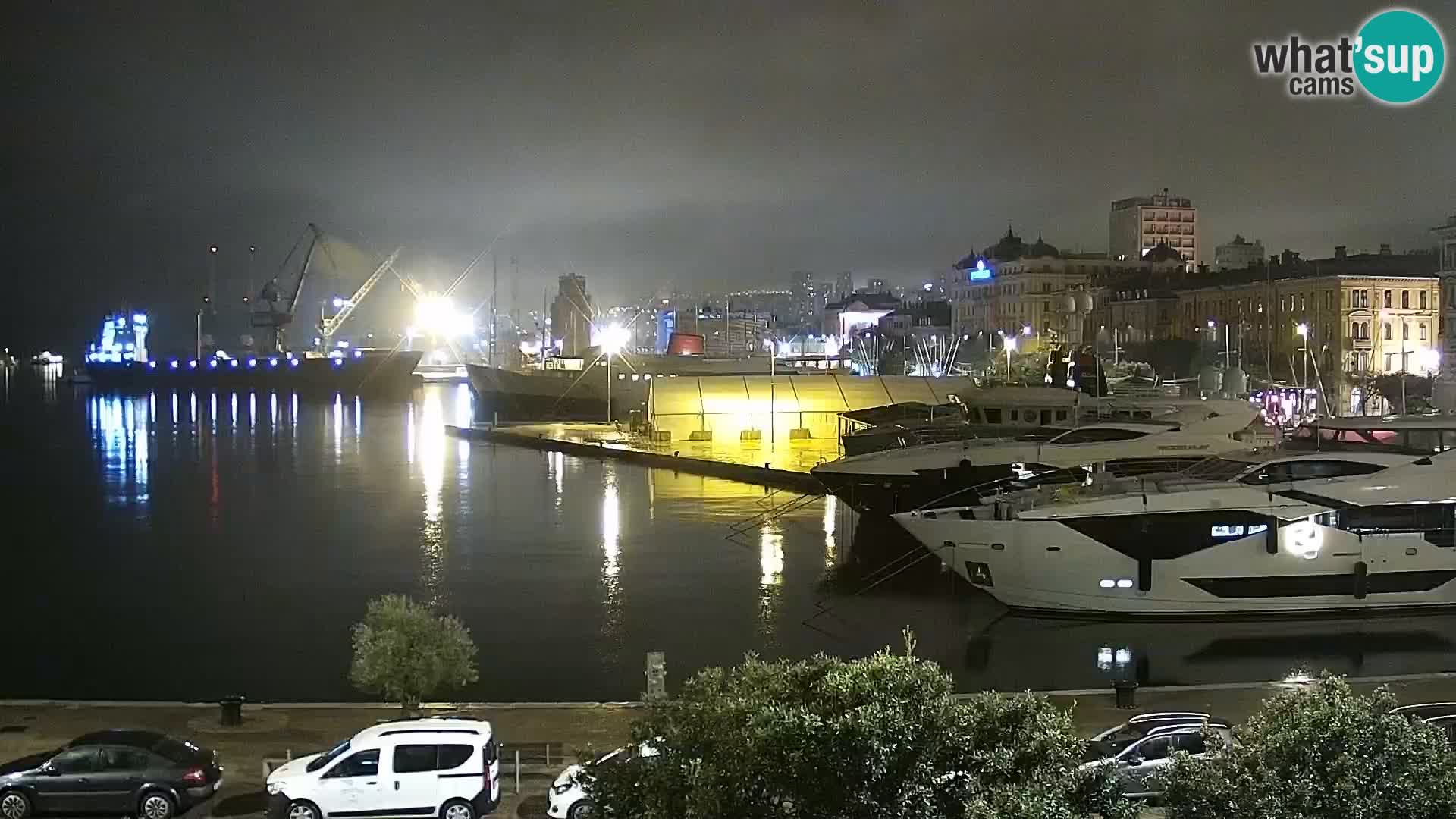 La Riva y Marina en Rijeka – Webcam en vivo Croacia