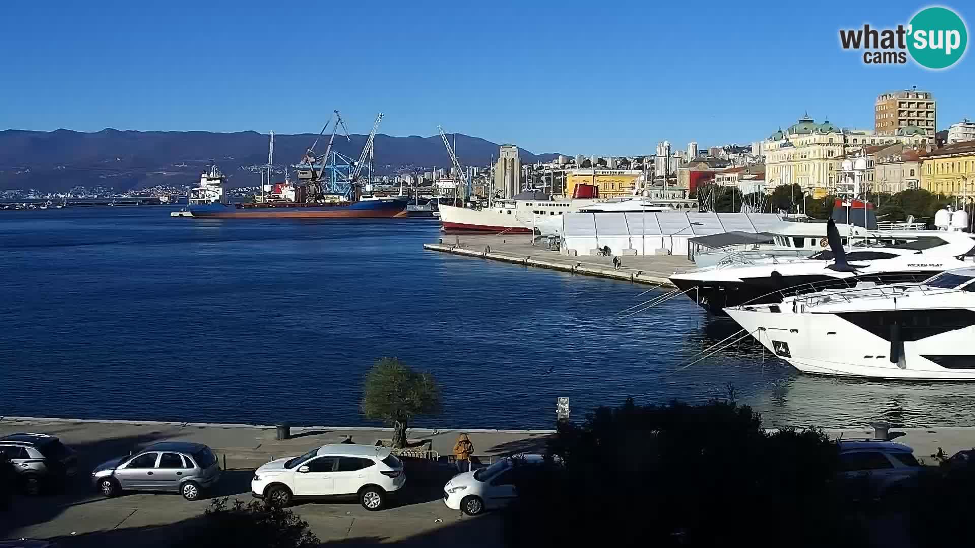 La Riva e la Marina a Rijeka (Fiume) – Live Webcam Croazia