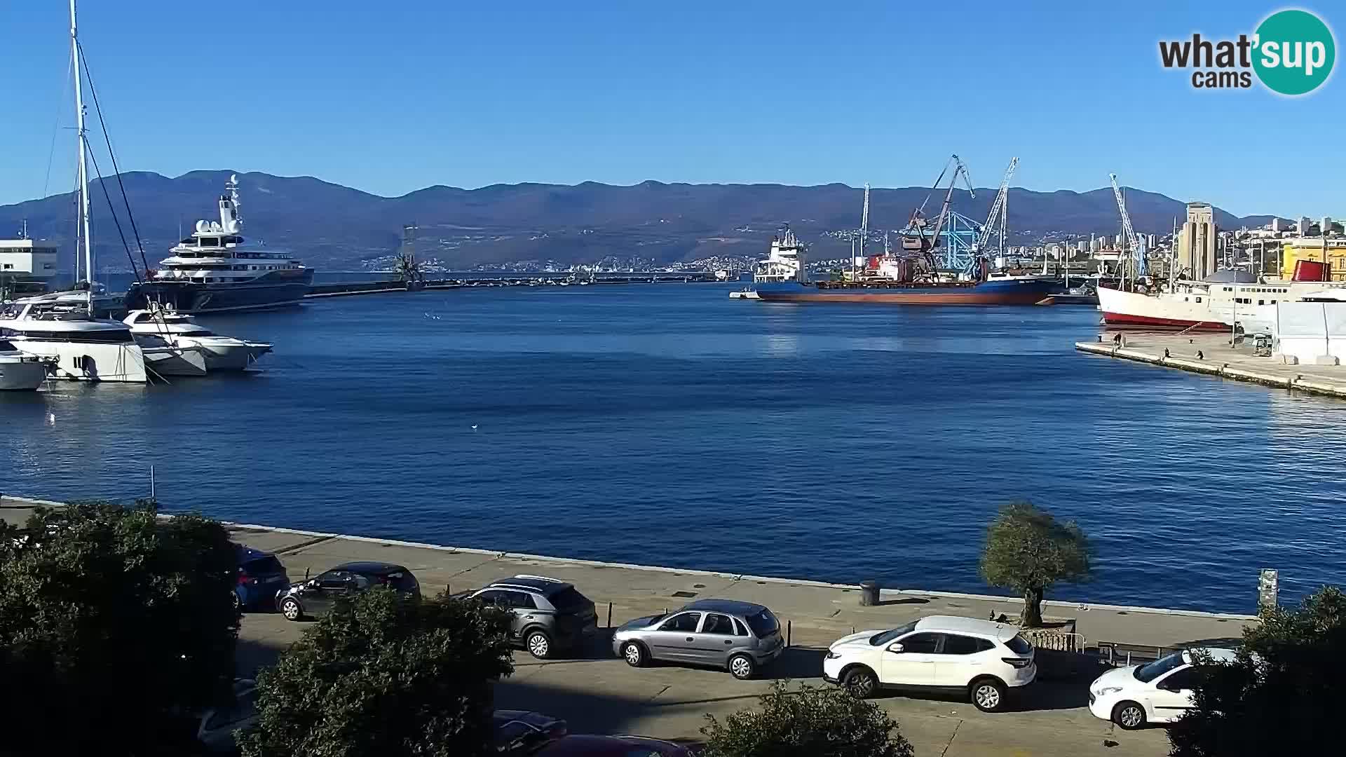 La Riva e la Marina a Rijeka (Fiume) – Live Webcam Croazia