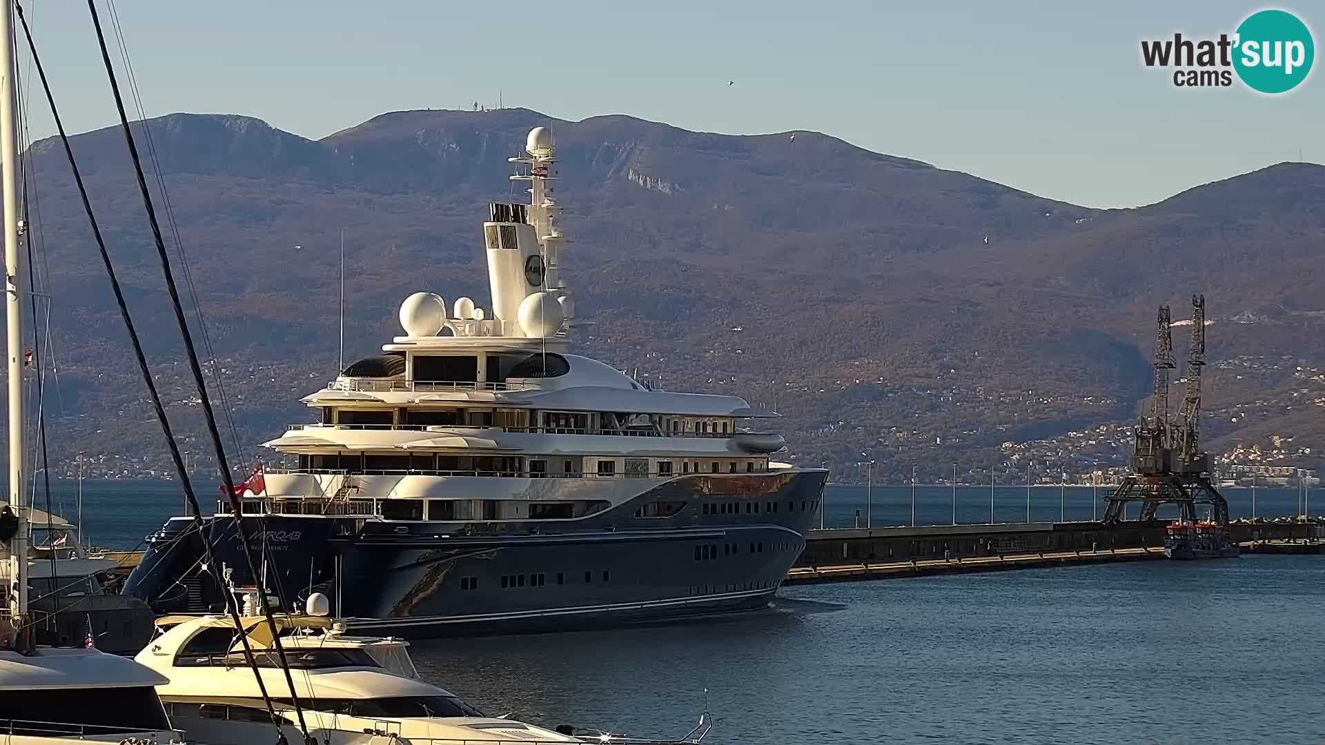 Die Riva und Marina in Rijeka – Live Webcam Kroatien