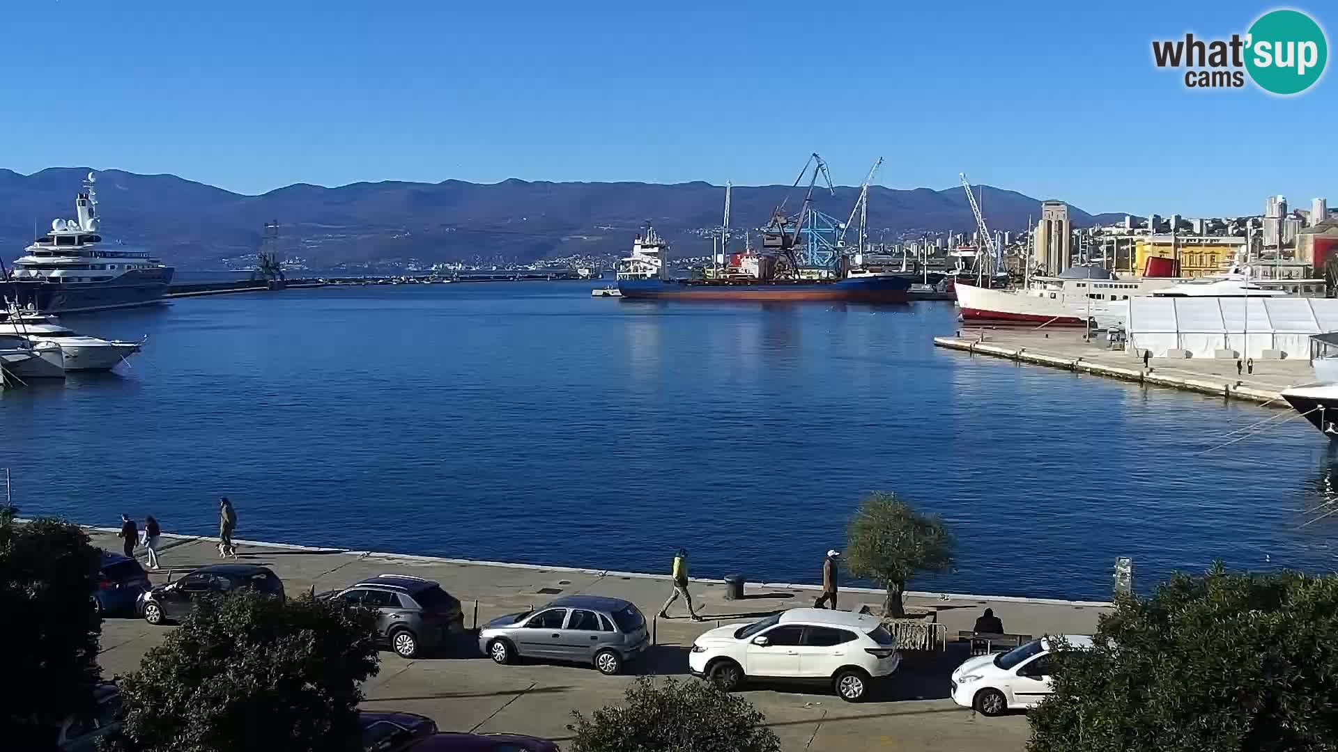 Die Riva und Marina in Rijeka – Live Webcam Kroatien