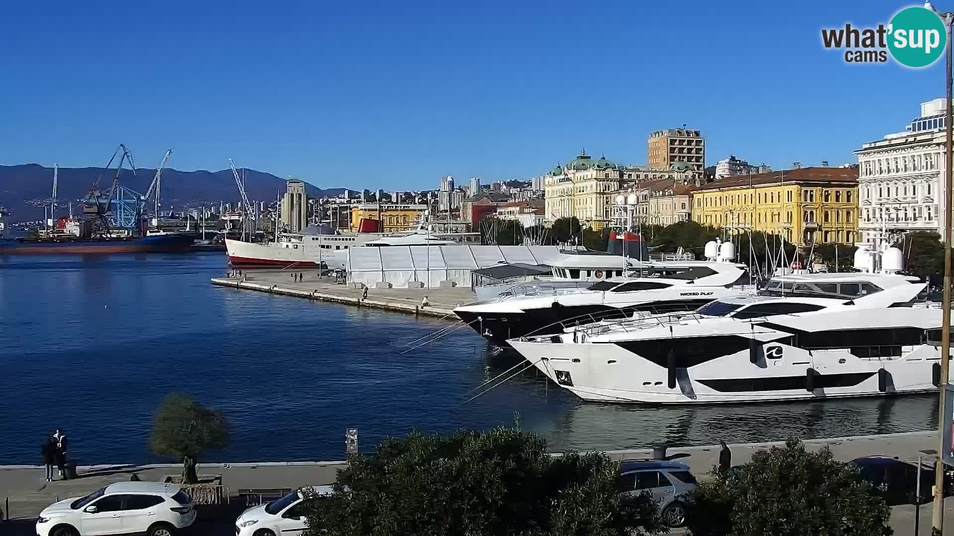 Riva in Marina v Reki – Spletna kamera v živo Hrvaška