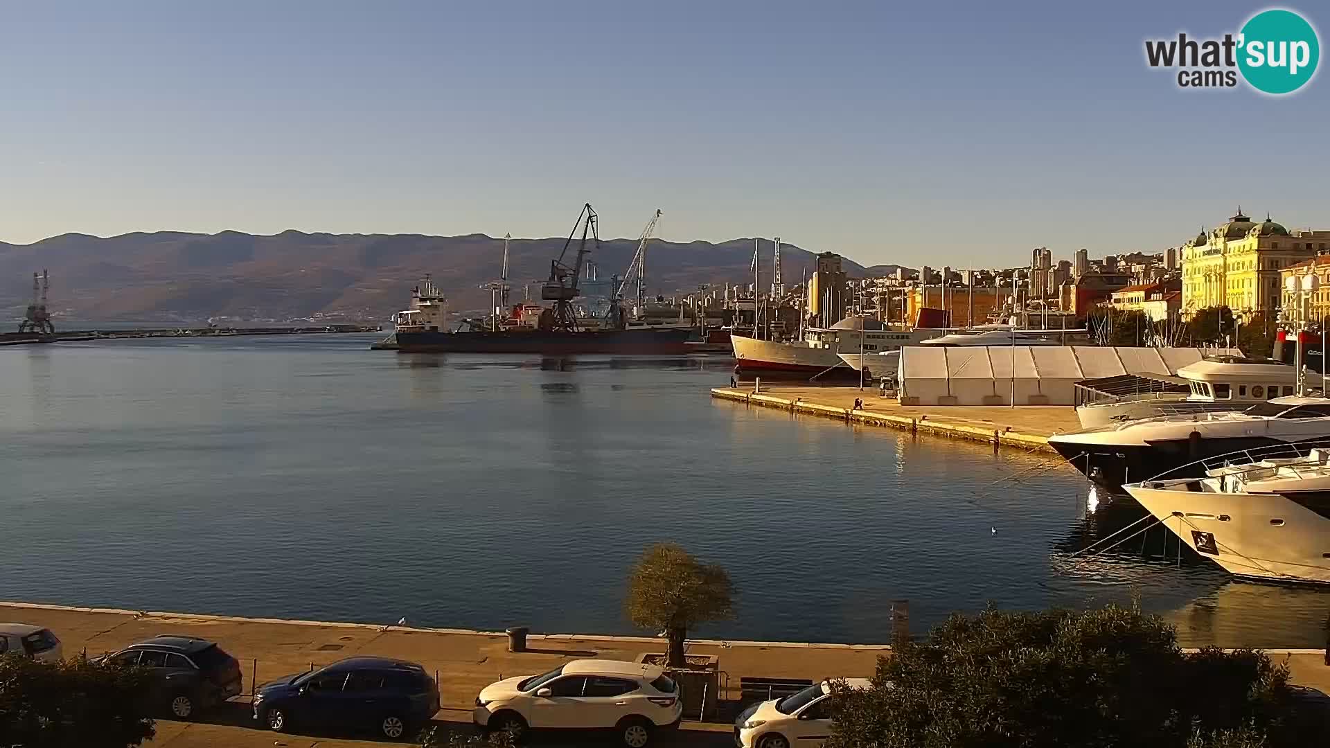 Die Riva und Marina in Rijeka – Live Webcam Kroatien