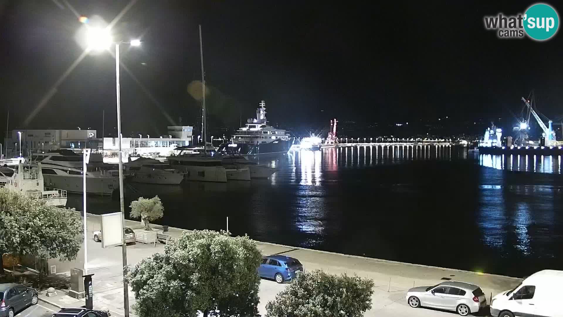 La Riva y Marina en Rijeka – Webcam en vivo Croacia