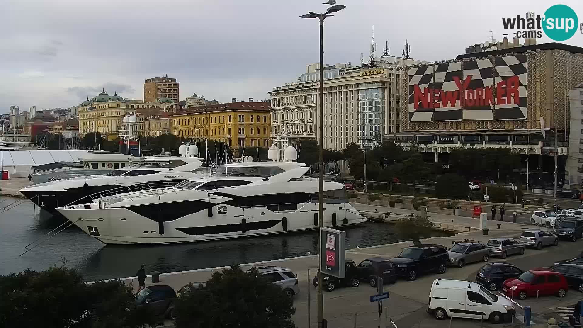 La Riva y Marina en Rijeka – Webcam en vivo Croacia