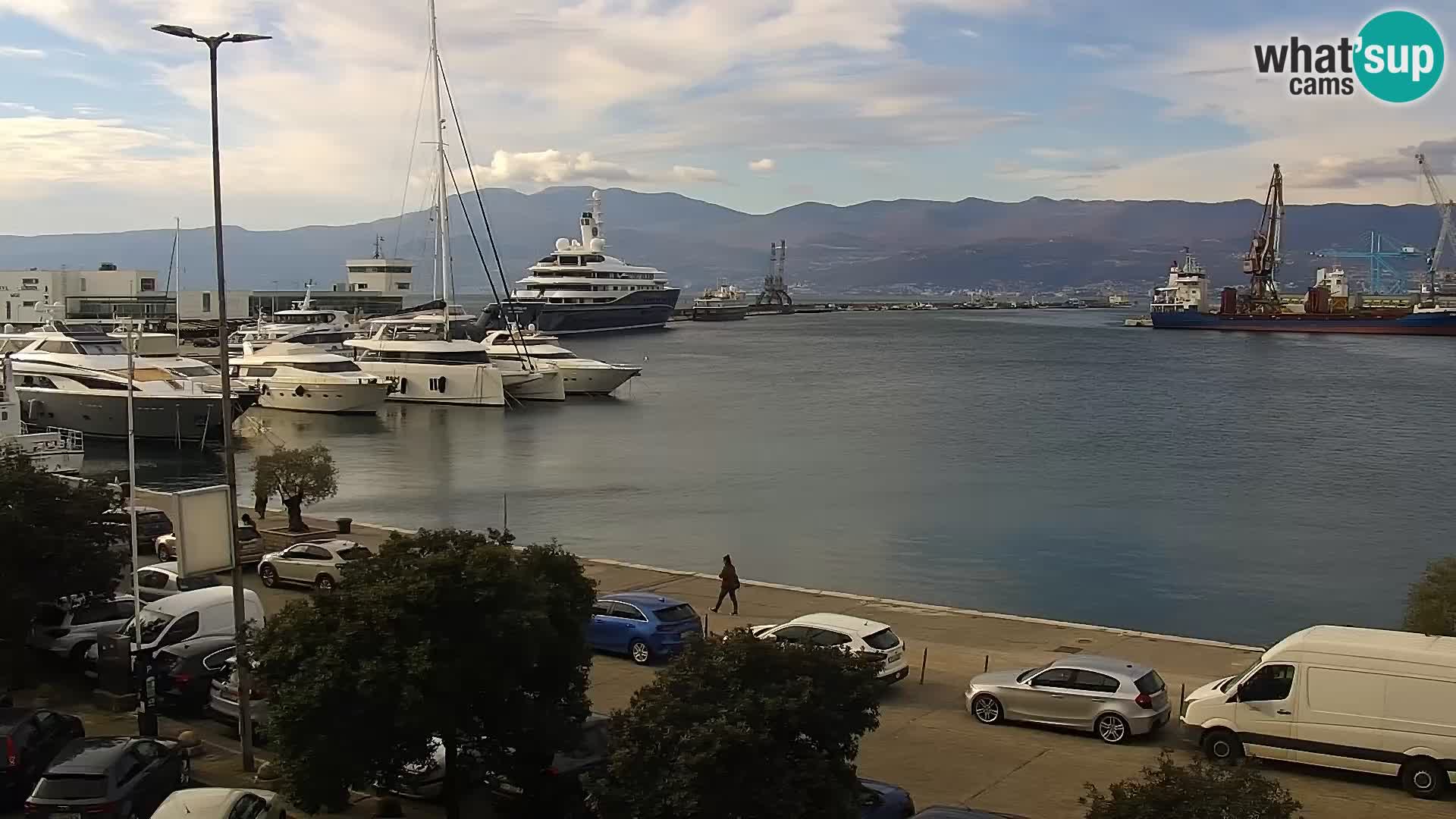 Die Riva und Marina in Rijeka – Live Webcam Kroatien