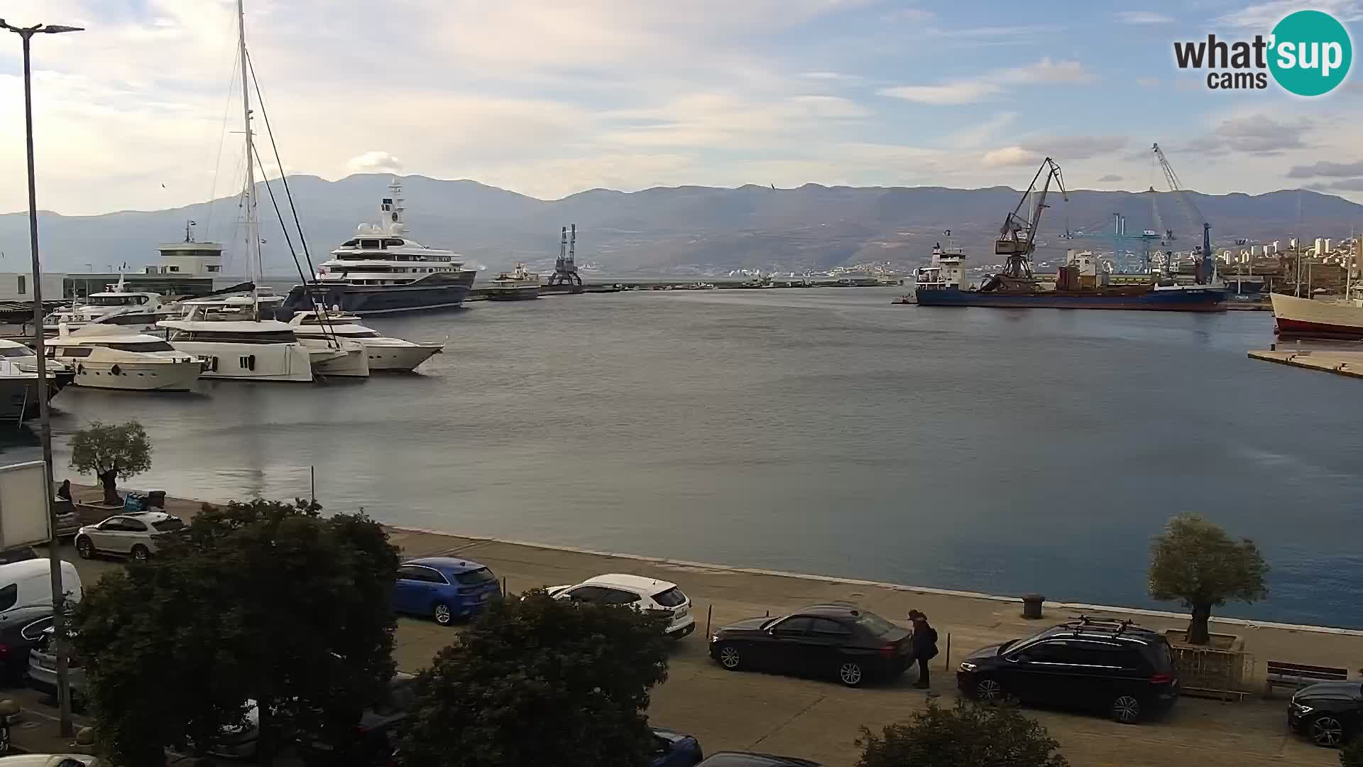 Die Riva und Marina in Rijeka – Live Webcam Kroatien