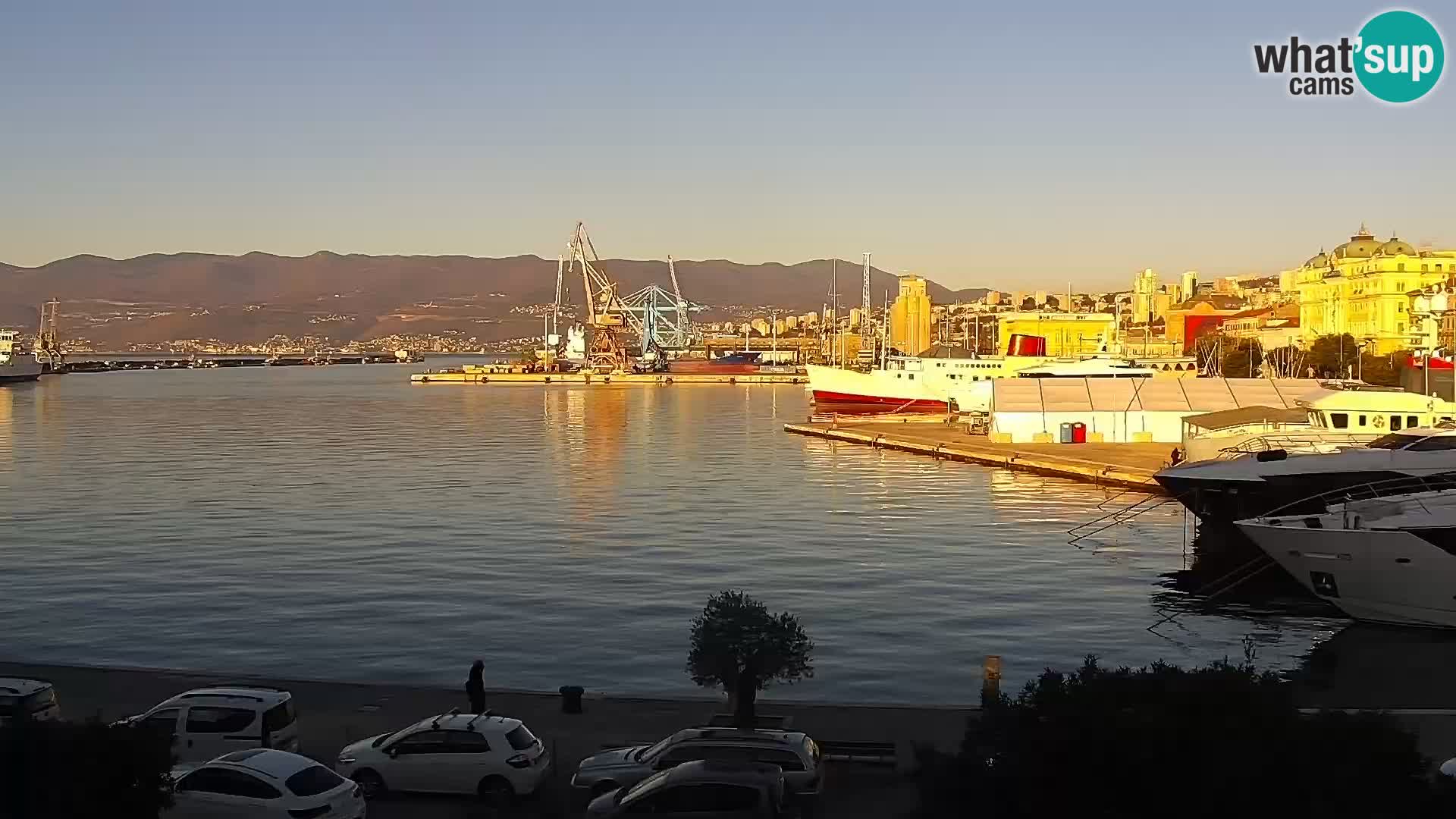 La Riva y Marina en Rijeka – Webcam en vivo Croacia