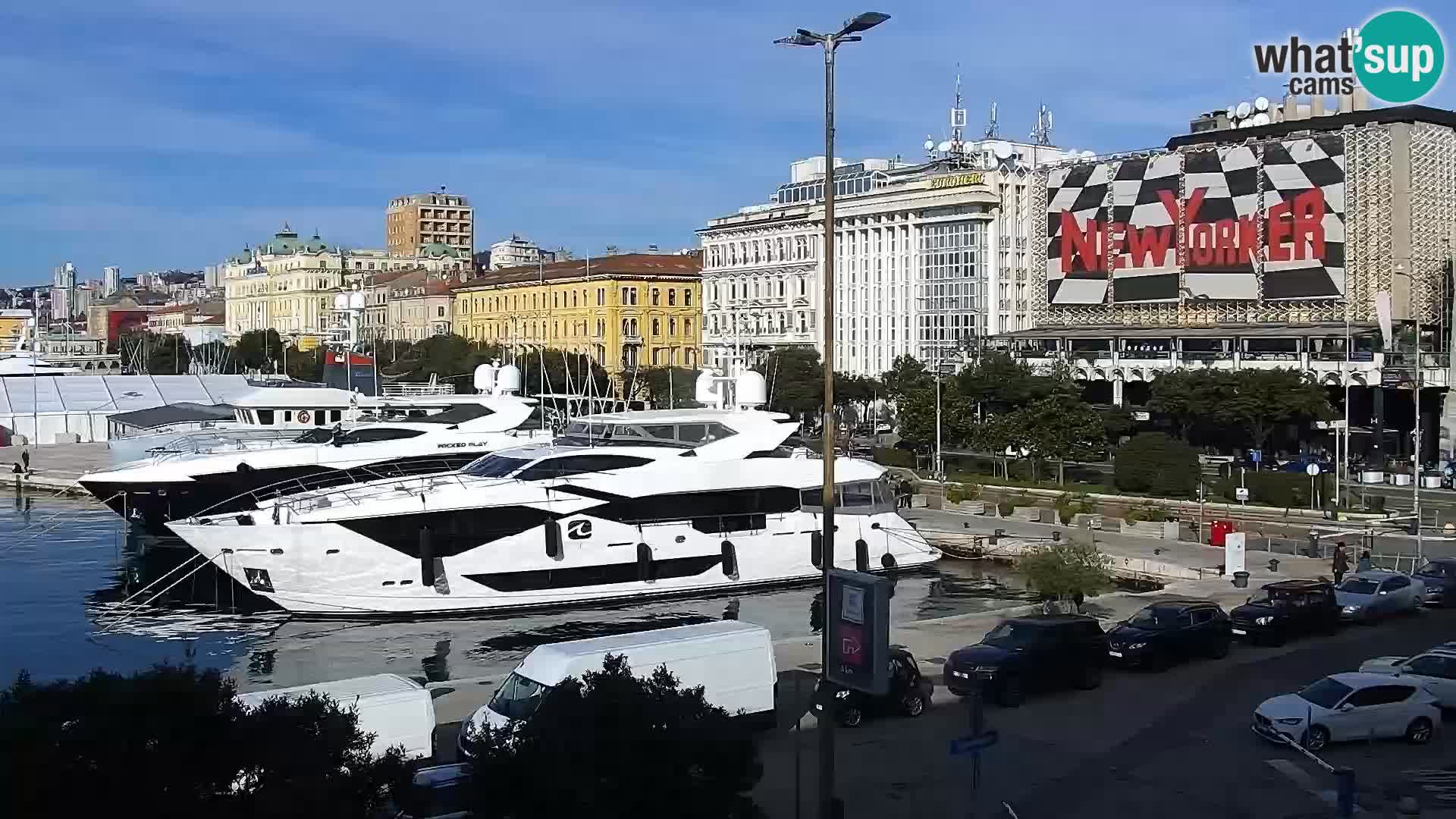 The Riva and Marina in Rijeka  – Live Webcam Croatia