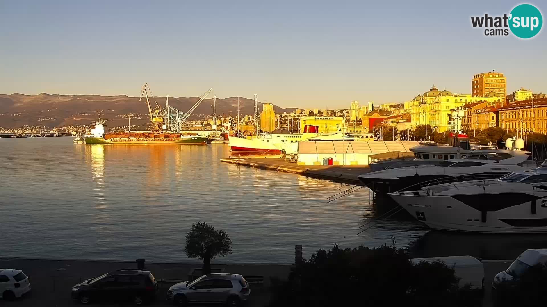 The Riva and Marina in Rijeka  – Live Webcam Croatia