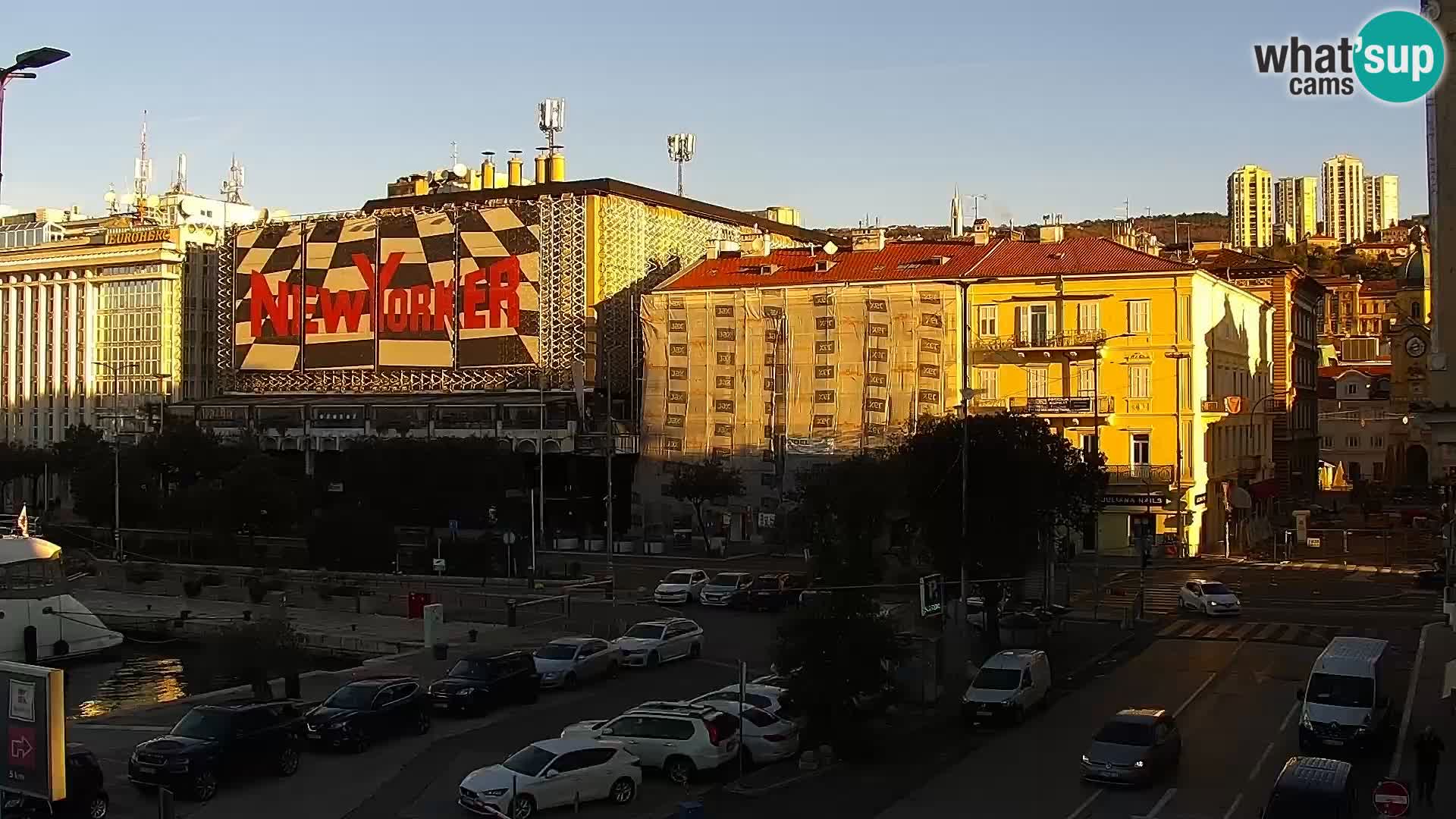 The Riva and Marina in Rijeka  – Live Webcam Croatia